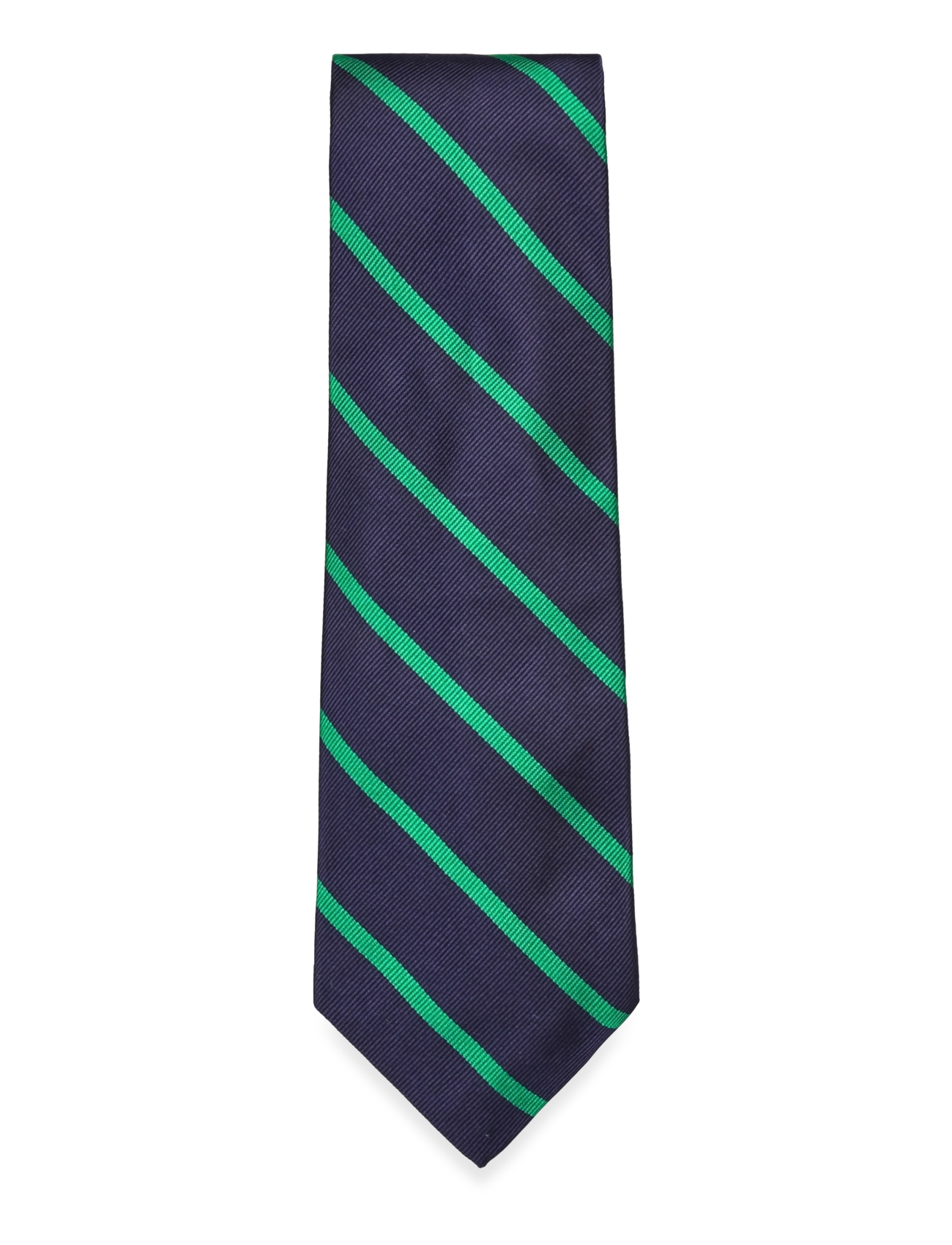 Polo Ralph Lauren Striped Silk Repp Tie - Slips - NAVY/GREEN / navy