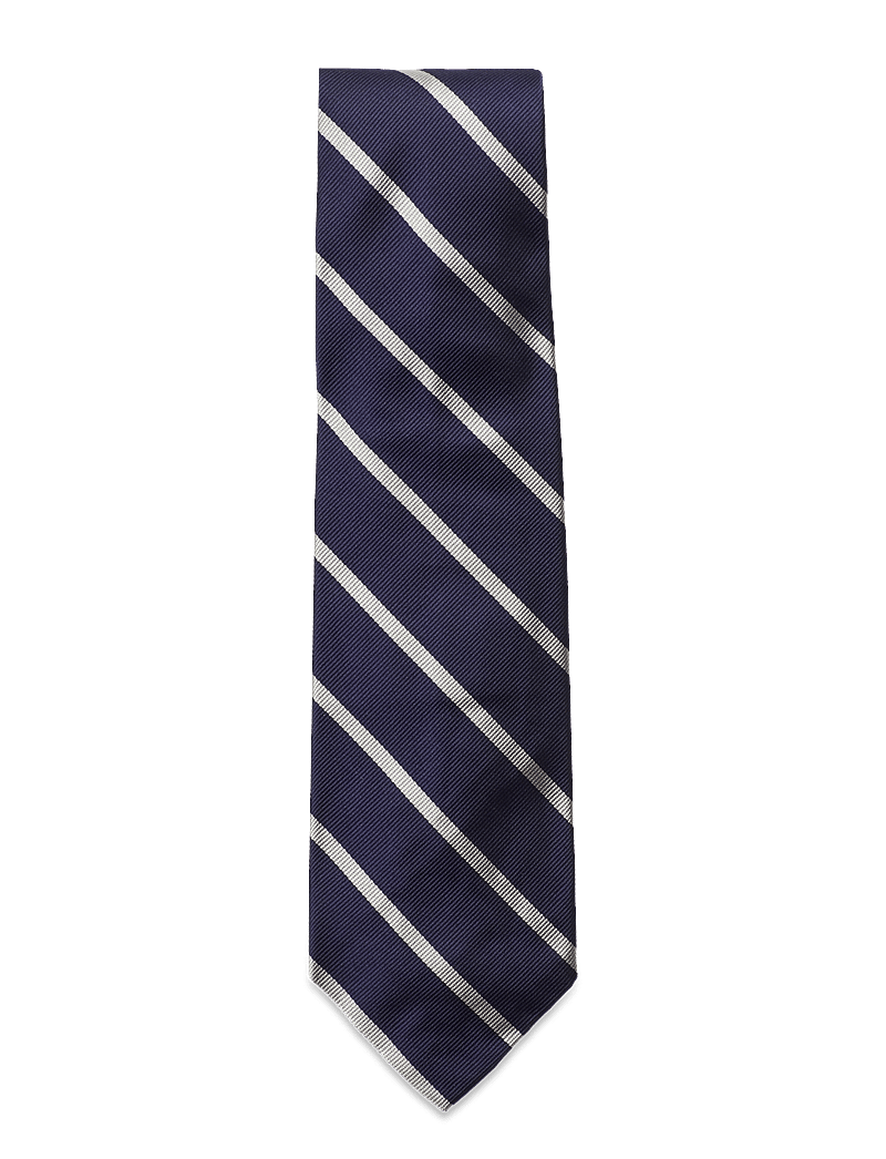 Polo Ralph Lauren - Striped Silk Repp Tie - krawatten - navy/white - 0