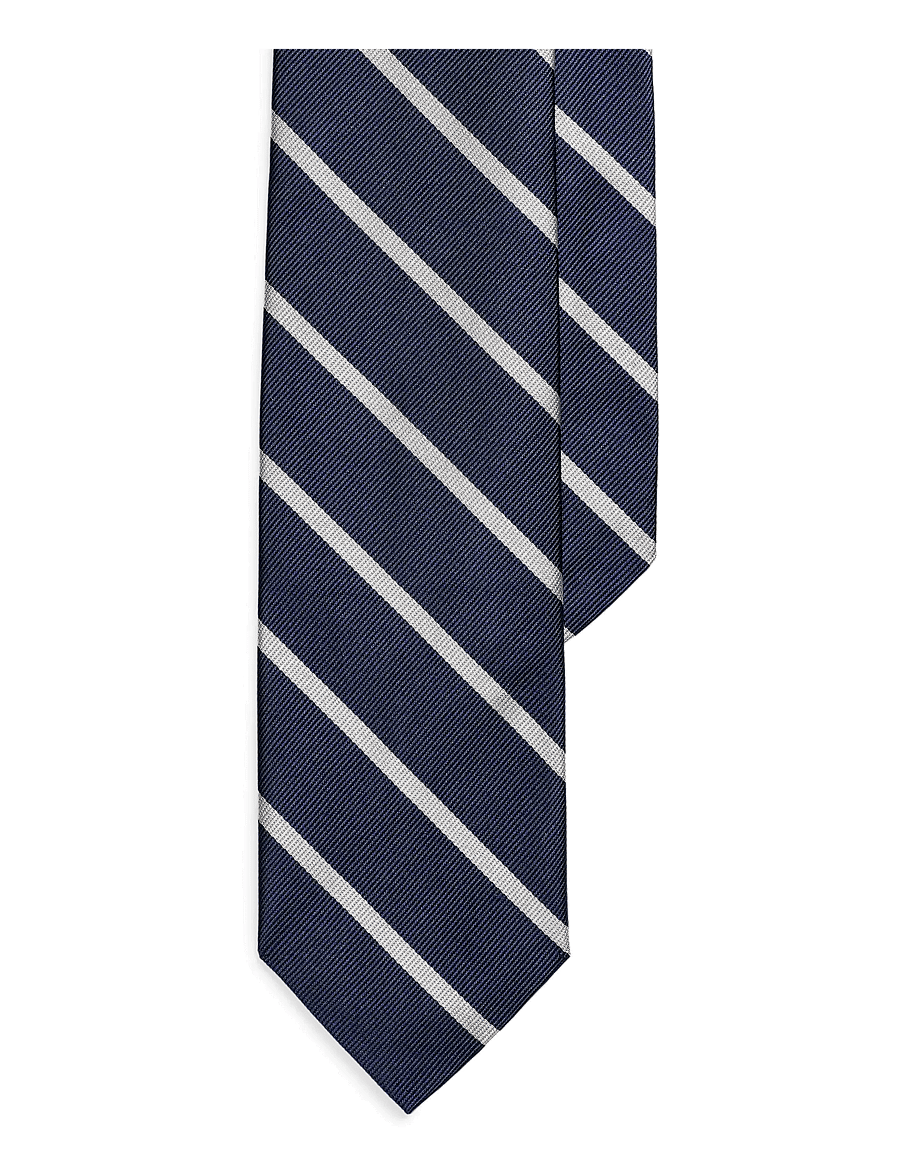 Polo Ralph Lauren - Striped Silk Repp Tie - slipsar - navy/white - 0