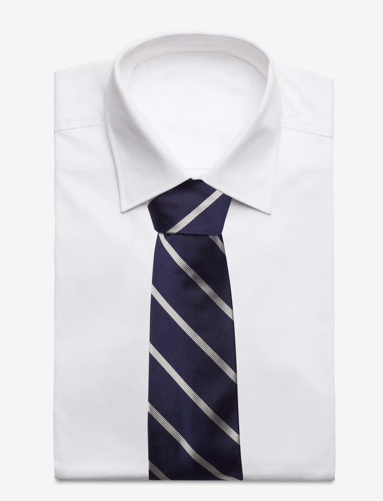 Polo Ralph Lauren - Striped Silk Repp Tie - krawatten - navy/white - 1