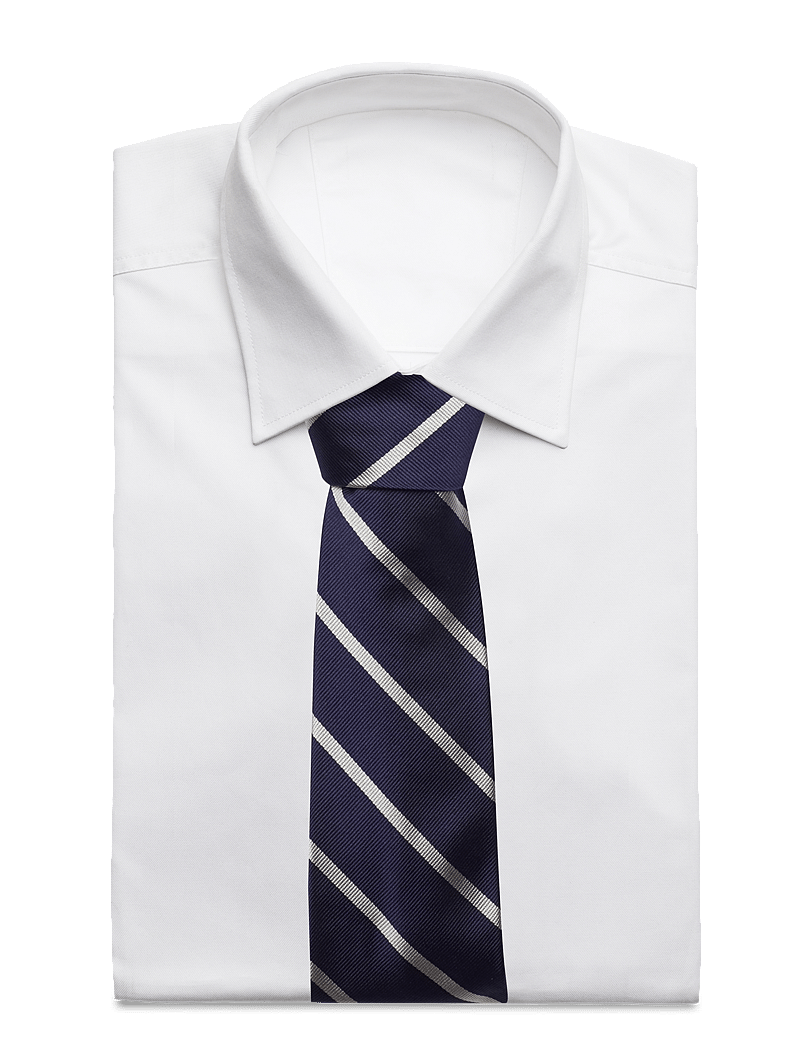 Polo Ralph Lauren - Striped Silk Repp Tie - krawatten - navy/white - 1