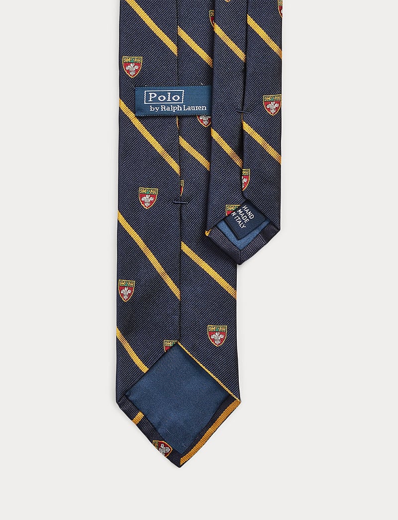 Polo Ralph Lauren - Striped Silk Repp Narrow Club Tie - navy - 0