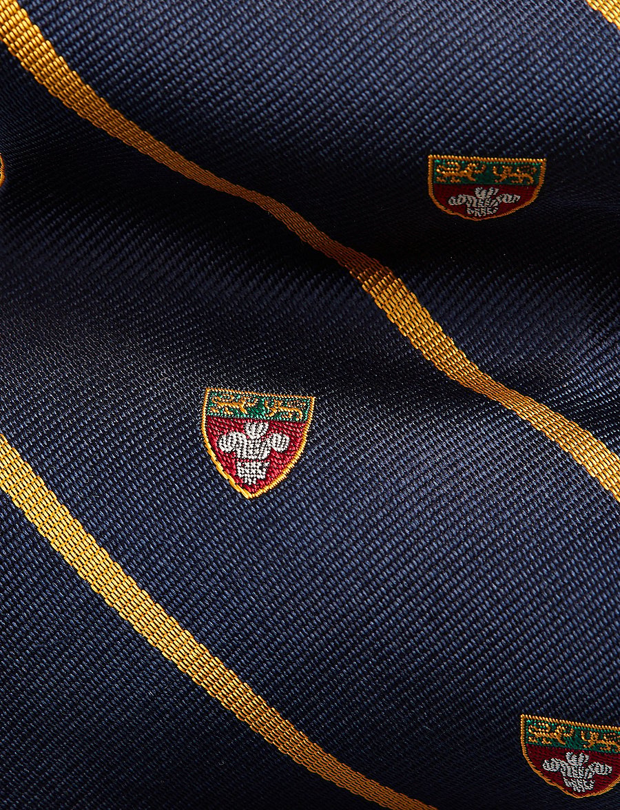 Polo Ralph Lauren - Striped Silk Narrow Repp Club Tie - navy - 2