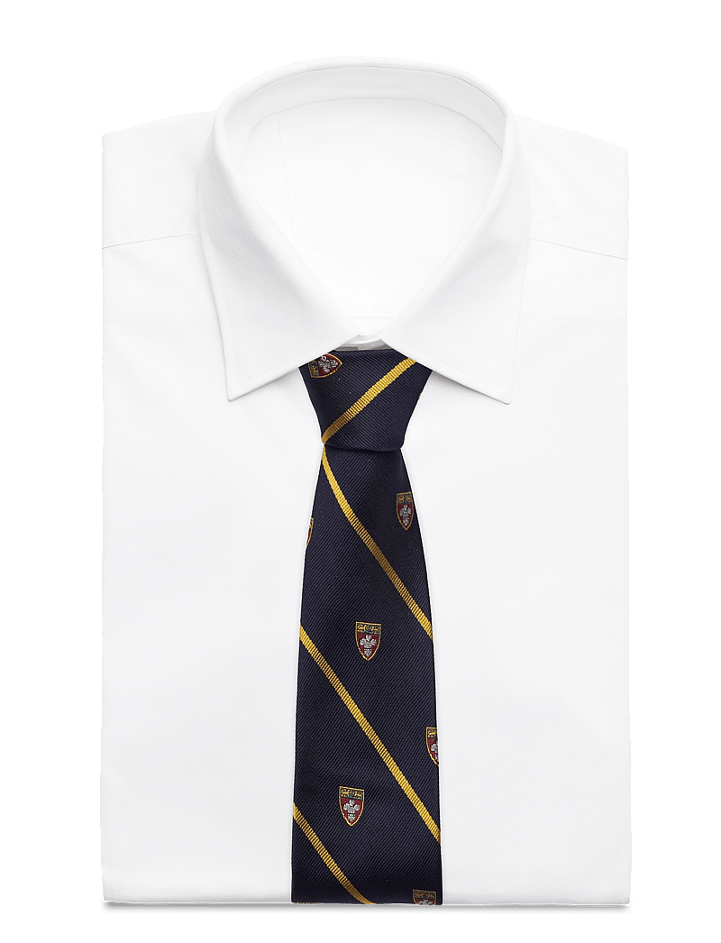 Polo Ralph Lauren - Striped Silk Repp Narrow Club Tie - navy - 4
