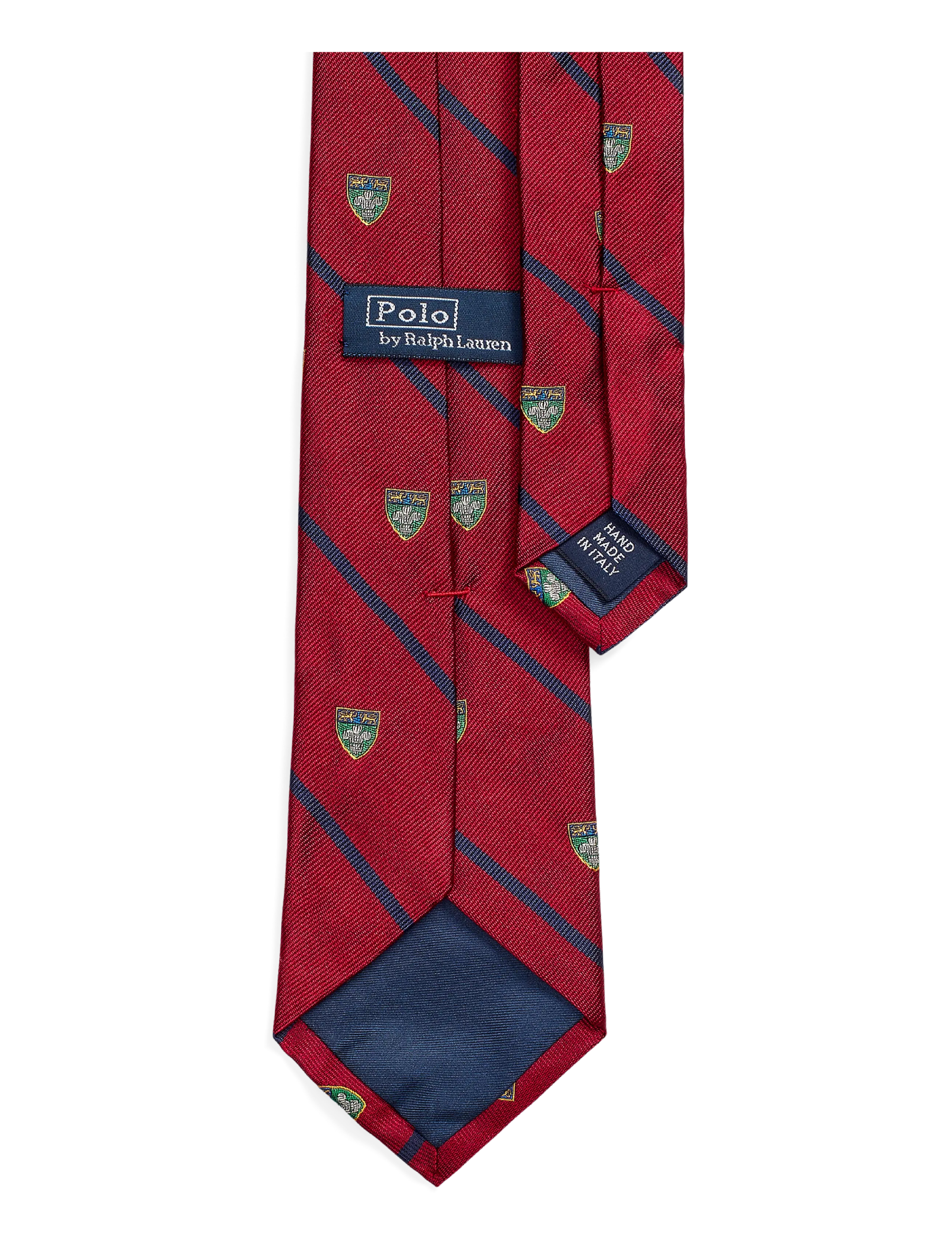 Polo Ralph Lauren - Striped Silk Narrow Repp Club Tie - red - 1