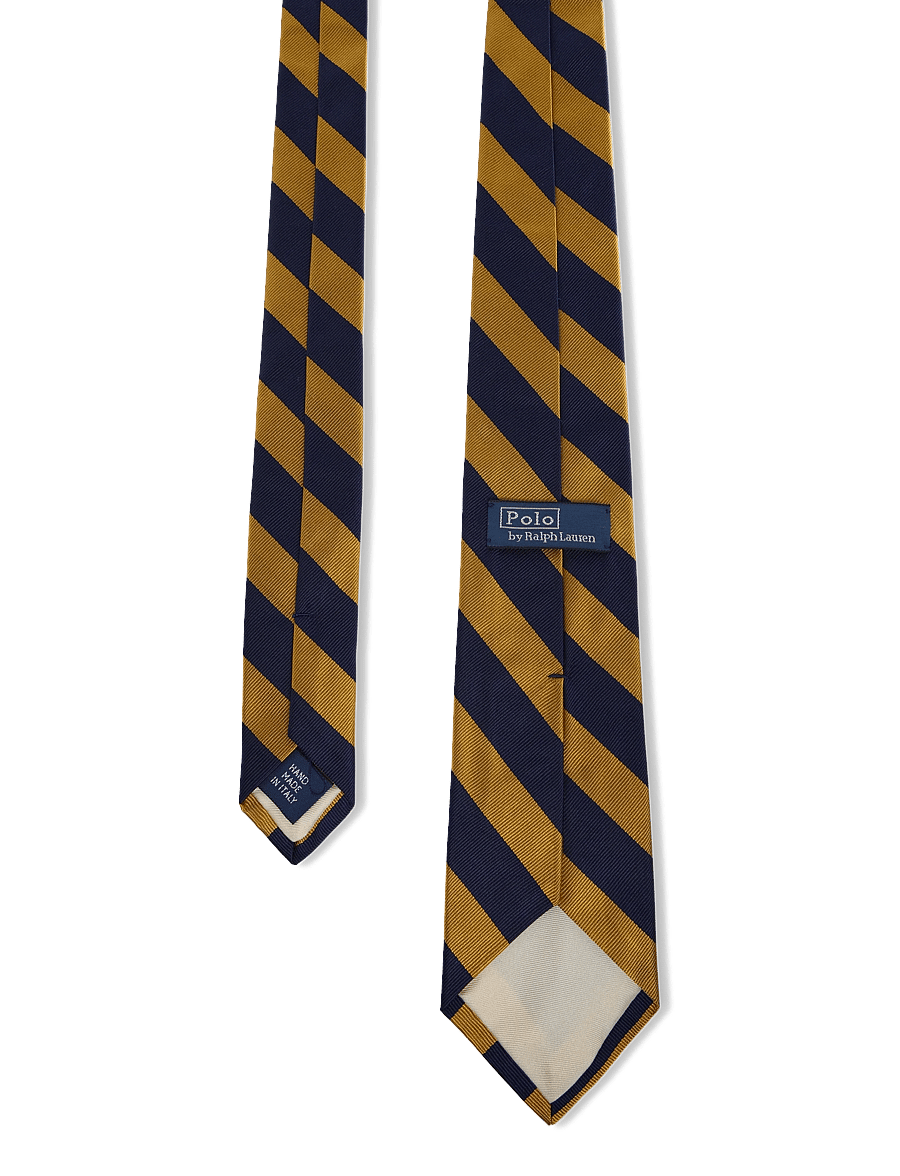 Polo Ralph Lauren - ENG REPP STRPE CLUB-UNIVERSITY - krawatten - navy/gold - 1