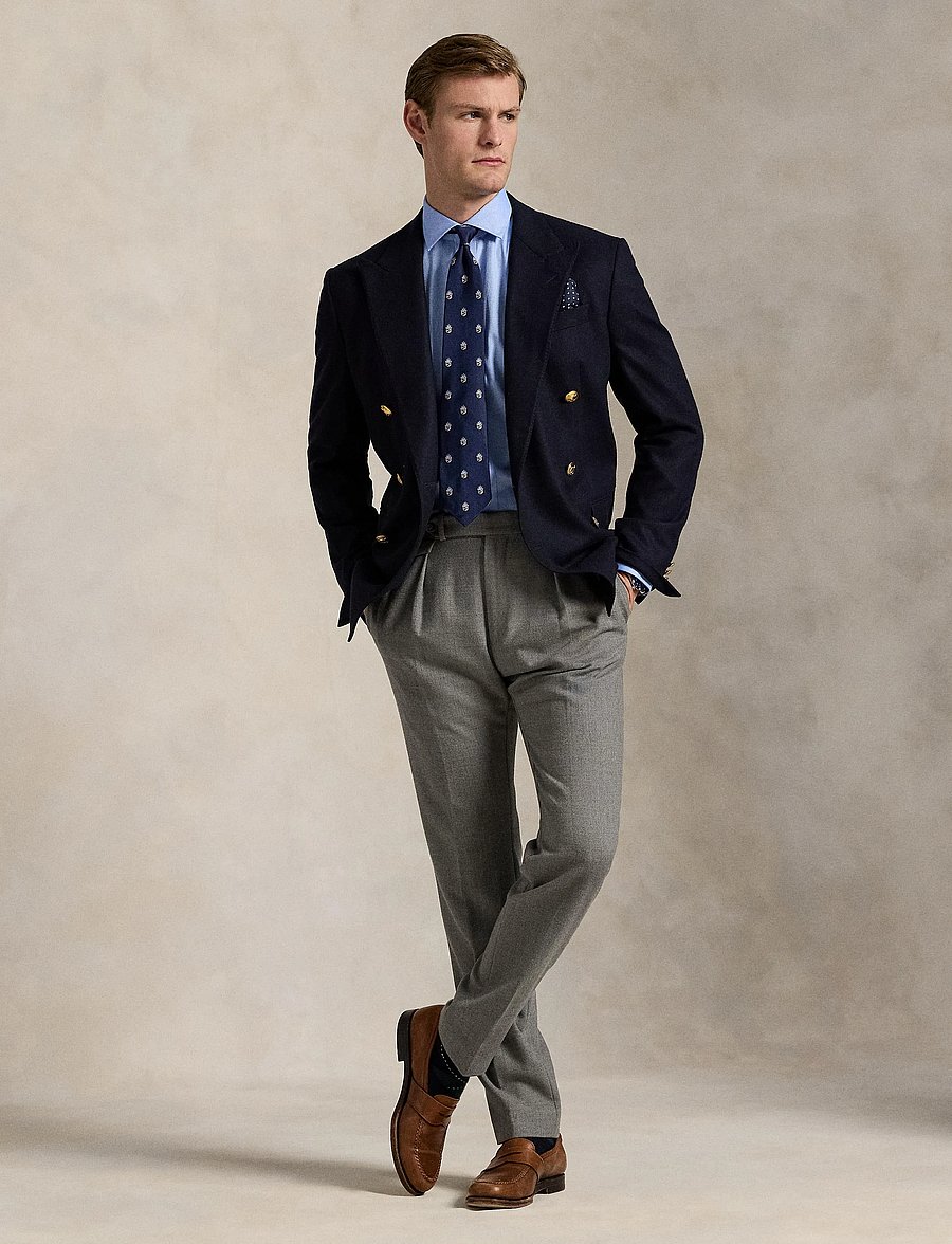 Polo Ralph Lauren - PUREPRESS TEXTURES-SLESTPPCN - casual hemden - 5499a blue - 0