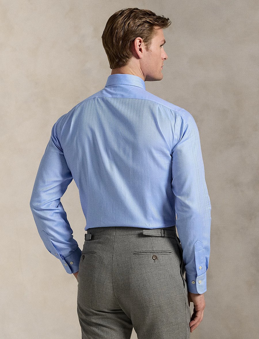 Polo Ralph Lauren - PUREPRESS TEXTURES-SLESTPPCN - casual hemden - 5499a blue - 3