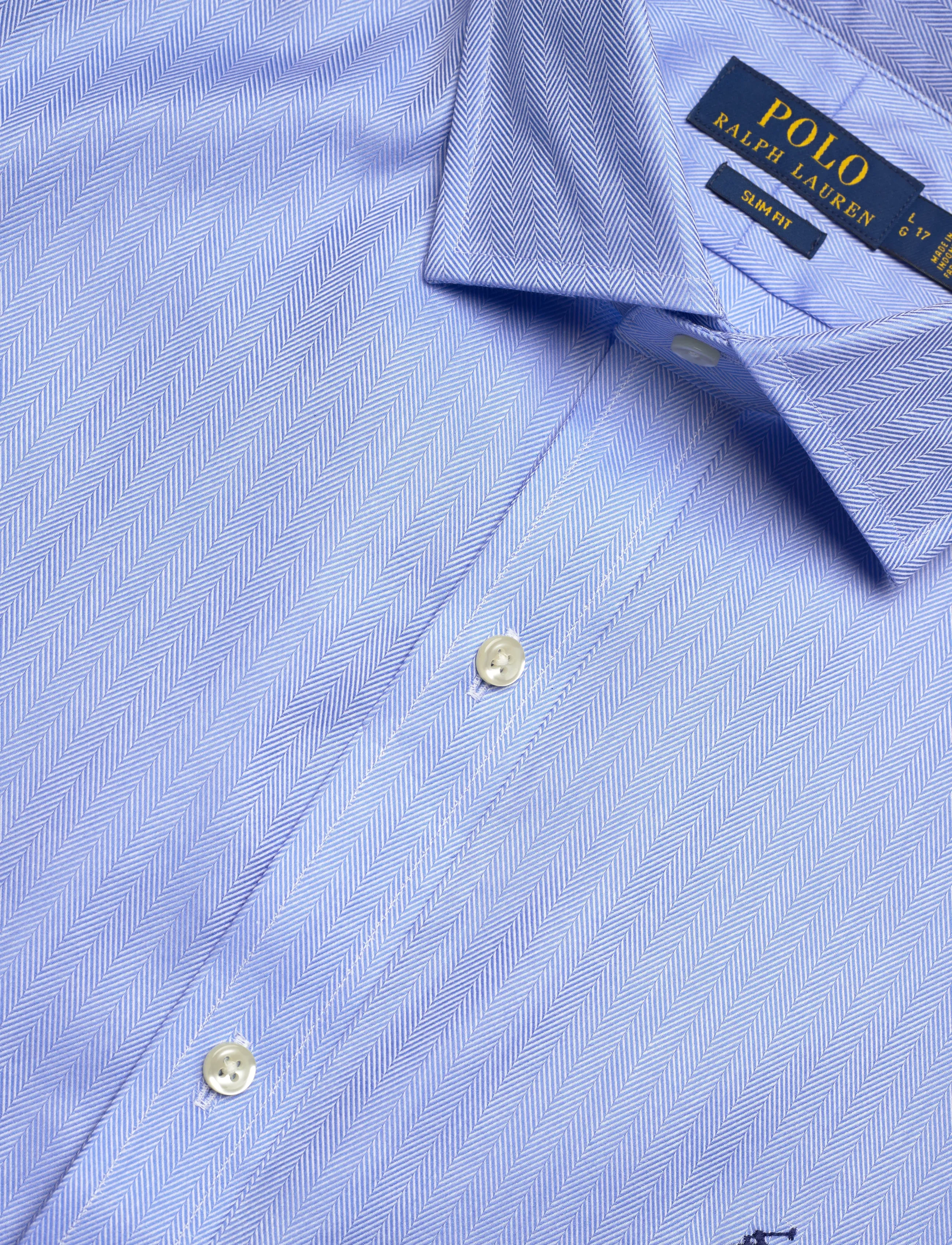 Polo Ralph Lauren - PUREPRESS TEXTURES-SLESTPPCN - formal shirts - 5499a blue - 3