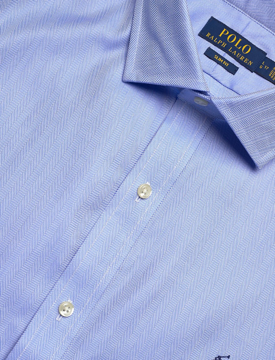 Polo Ralph Lauren - PUREPRESS TEXTURES-SLESTPPCN - casual hemden - 5499a blue - 5