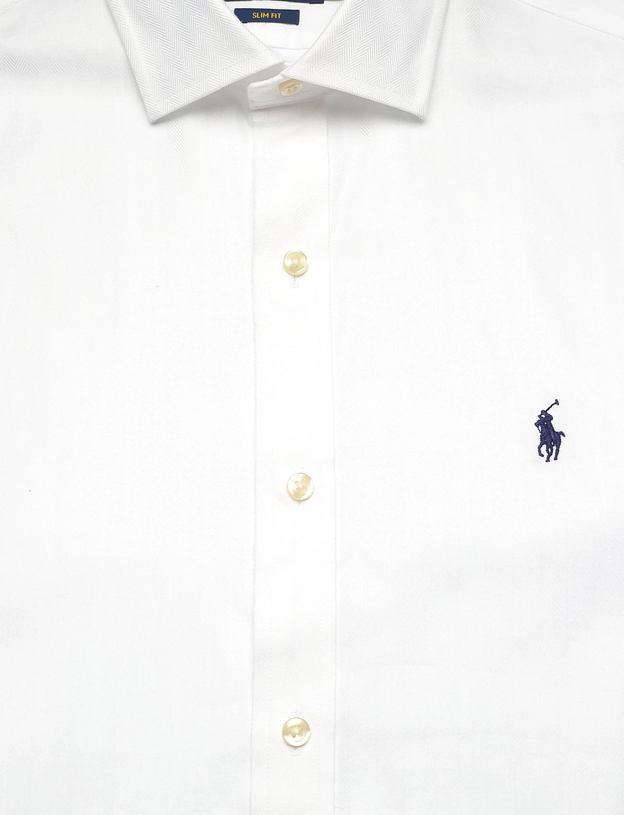 Polo Ralph Lauren - PUREPRESS TEXTURES-SLESTPPCN - ametlikud särgid - 5499d white - 4