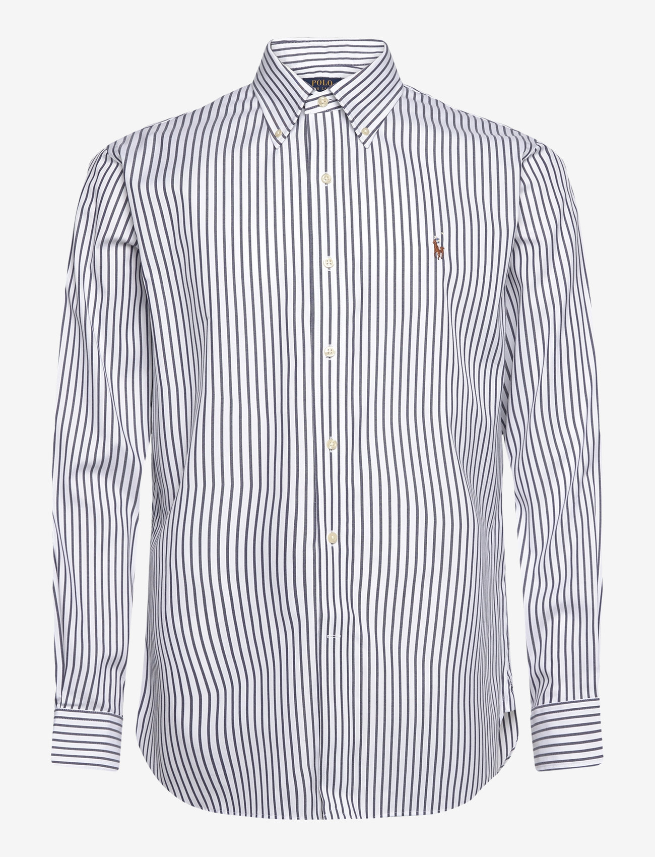 Polo Ralph Lauren - Custom Fit Striped Pinpoint Oxford Shirt - peruskauluspaidat - 5051a blue/white - 1