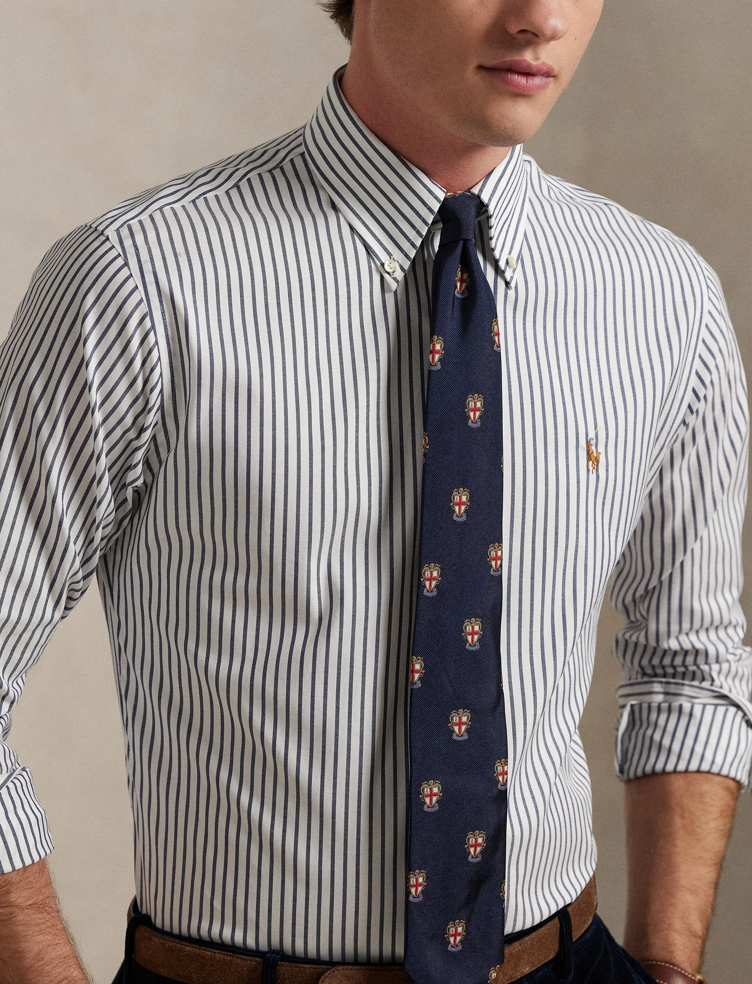 Polo Ralph Lauren Custom Fit Striped Pinpoint Oxford Shirt oxfordskjortor herr – bild 7