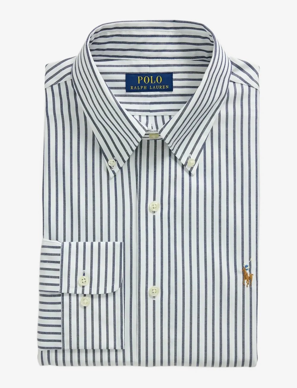 Polo Ralph Lauren - Custom Fit Striped Pinpoint Oxford Shirt - peruskauluspaidat - 5051a blue/white - 3