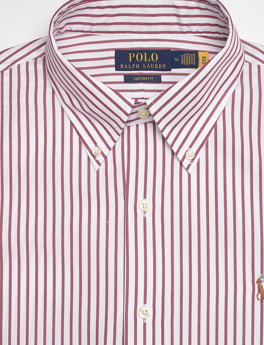 Polo Ralph Lauren - 80/2 PREPRSS POPLIN-CUHBDPPCN - oxford-skjortor - 5051b merlot/wine - 2