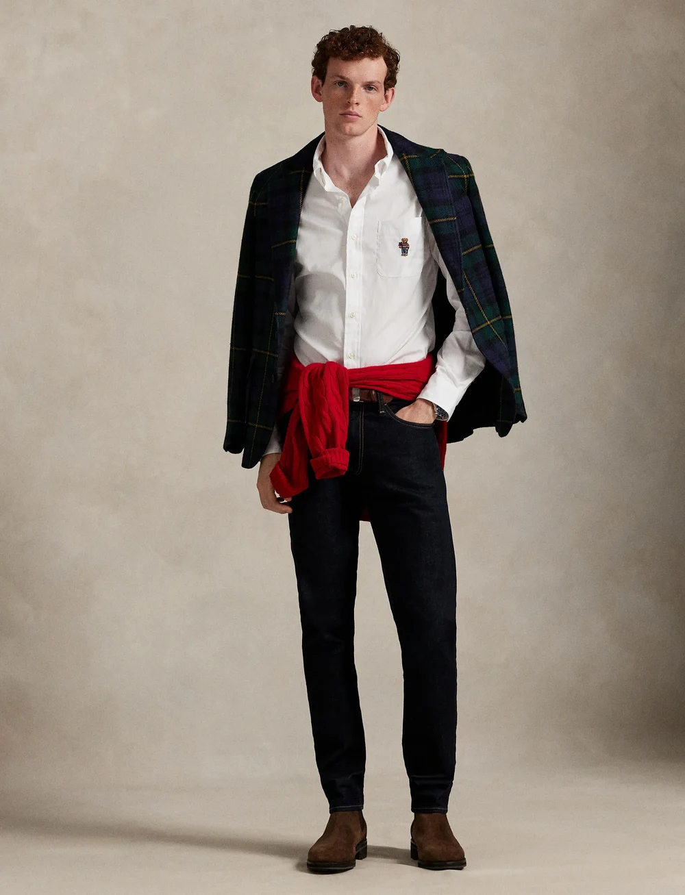 Polo Ralph Lauren - Custom Fit Polo Bear Poplin Shirt - basic-hemden - white w/holiday b - 0