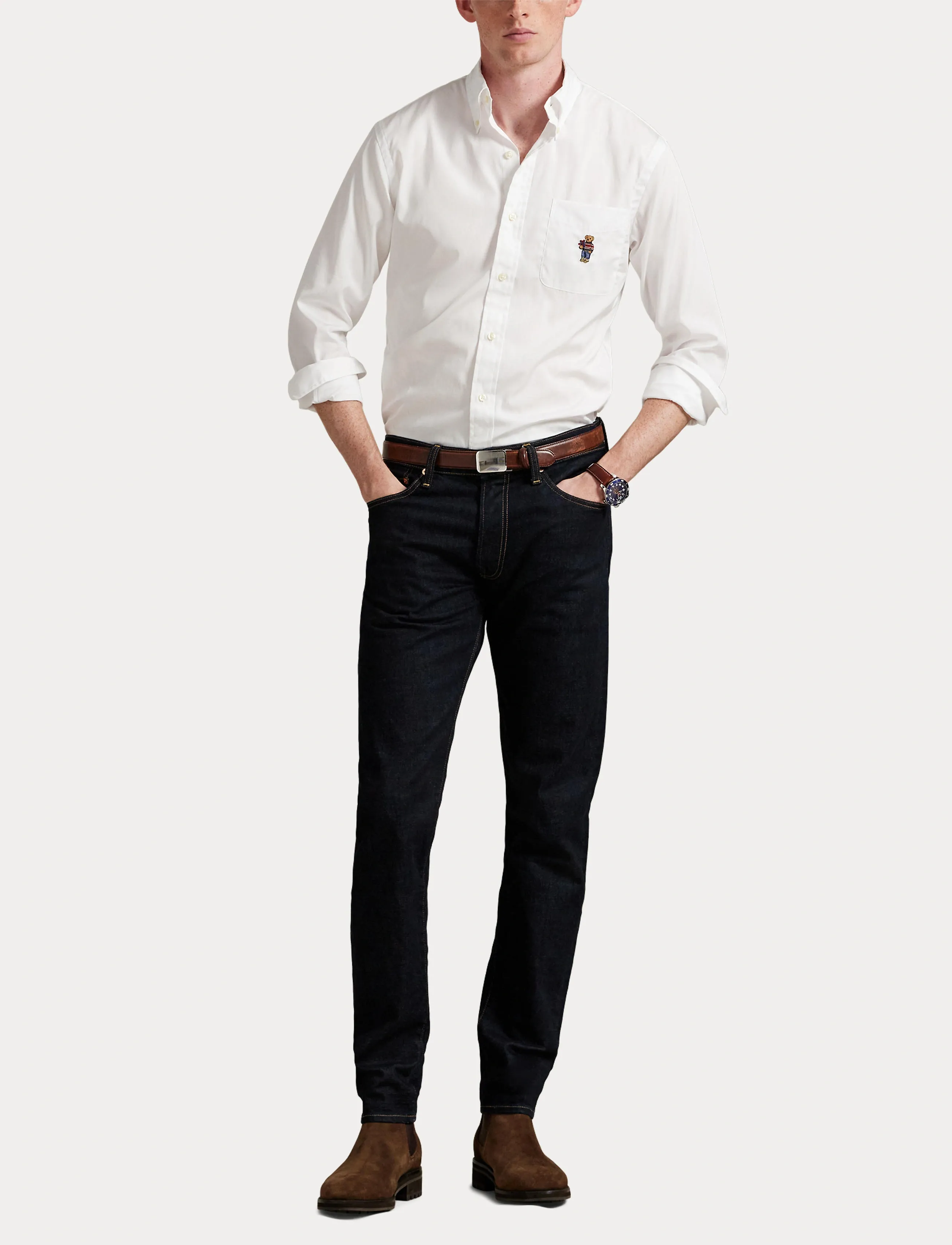 Polo Ralph Lauren - HOLIDAY-CUHBDPKBRN - casual skjortor - white w/holiday b - 4