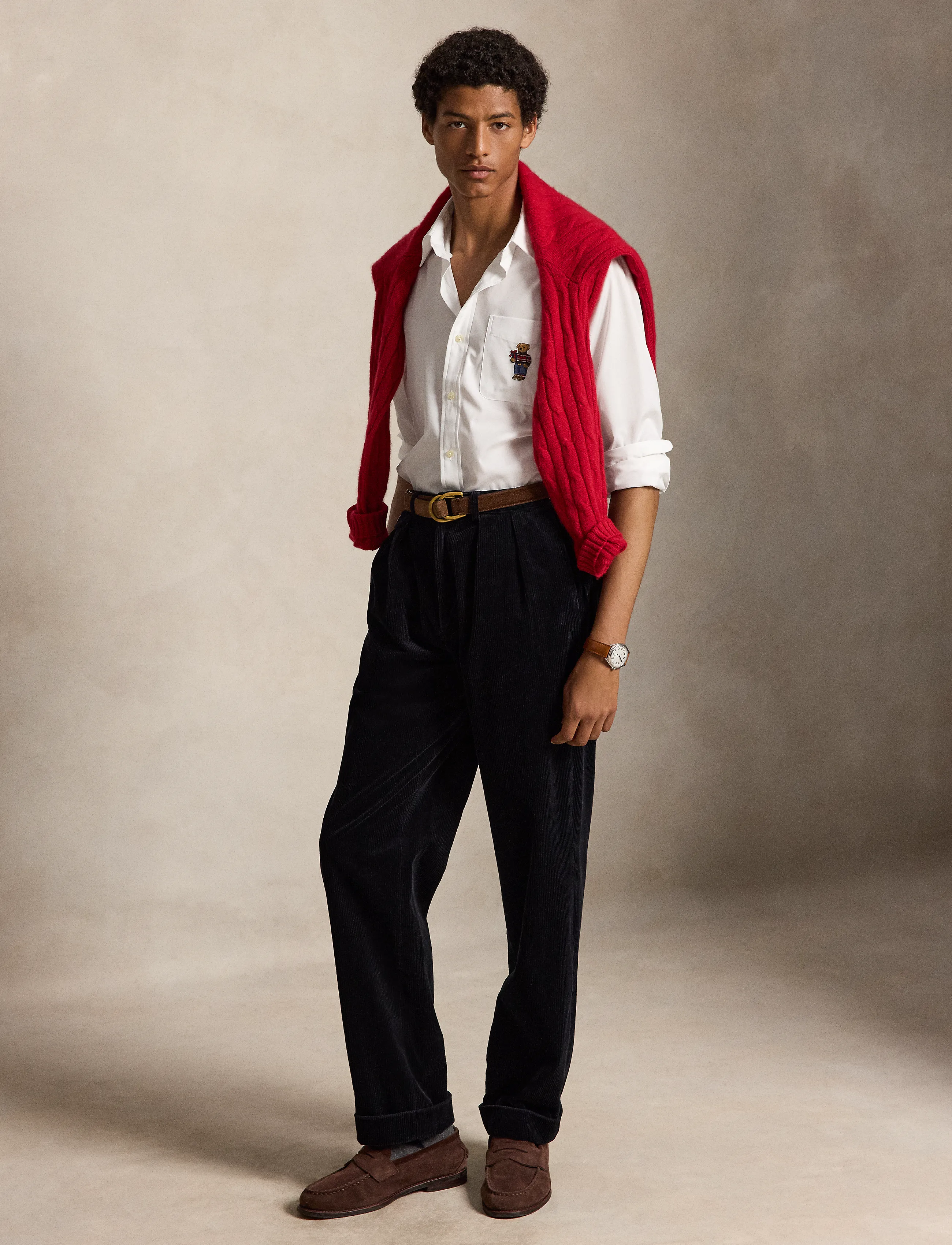 Polo Ralph Lauren - Custom Fit Polo Bear Poplin Shirt - casual overhemden - white w/holiday b - 4