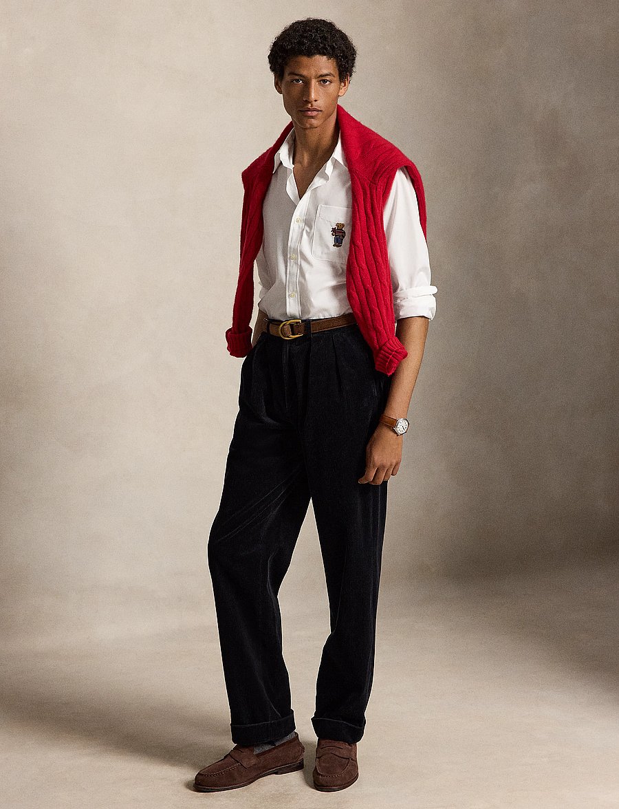 Polo Ralph Lauren - Custom Fit Polo Bear Poplin Shirt - casual overhemden - white w/holiday b - 4