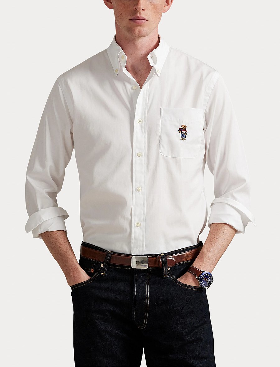 Polo Ralph Lauren - HOLIDAY-CUHBDPKBRN - kasdienio stiliaus marškiniai - white w/holiday b - 5