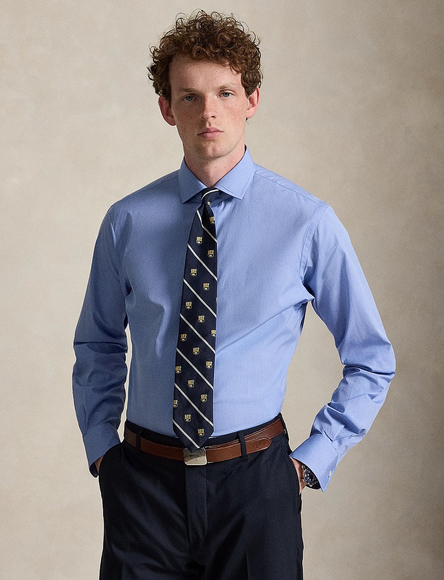Polo Ralph Lauren - Custom Fit Poplin Shirt - formelle skjorter - 6045a blue eoe - 0