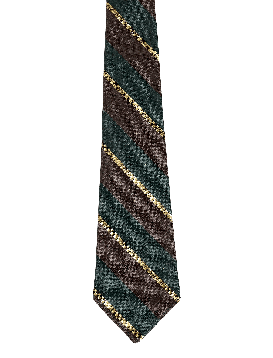 Polo Ralph Lauren - NONCREASE STRIPES-TIE - slips - brown/green - 0