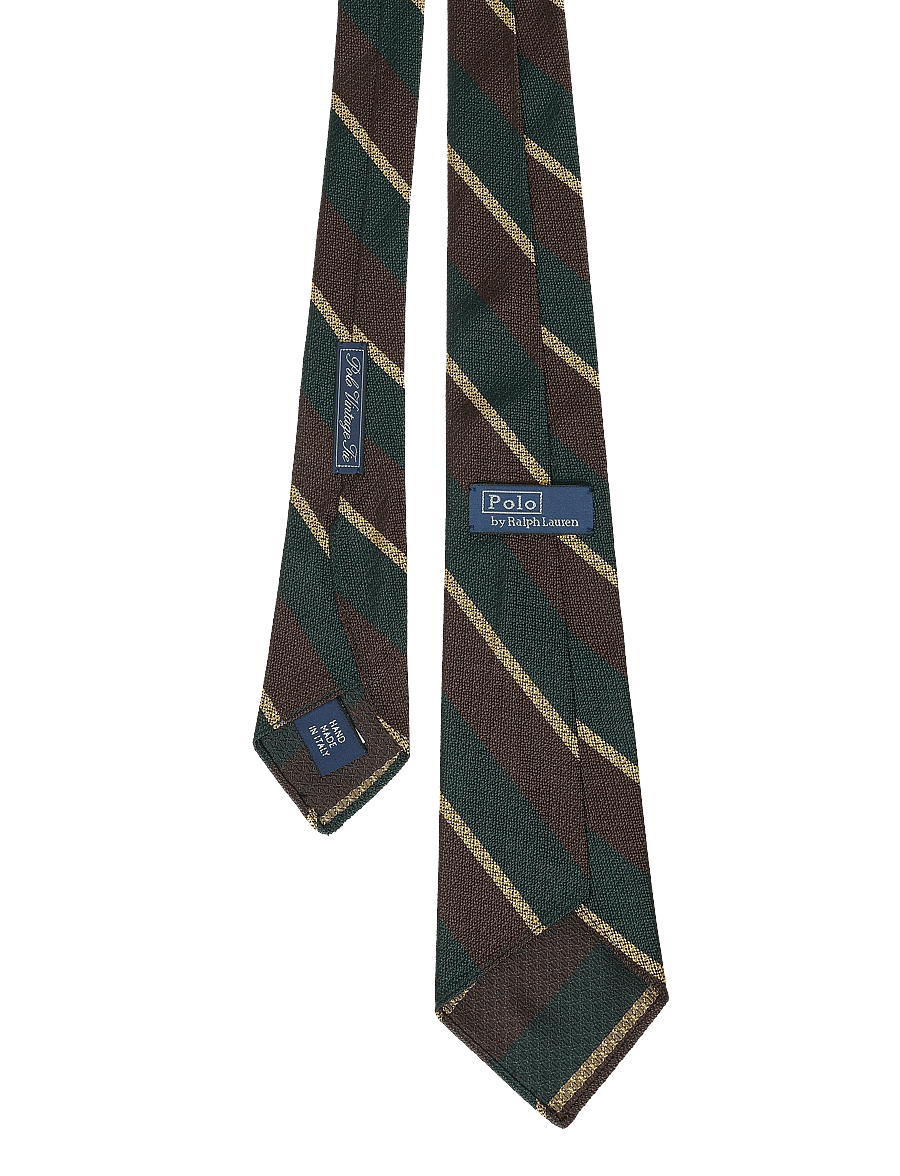 Polo Ralph Lauren - NONCREASE STRIPES-TIE - slips - brown/green - 1