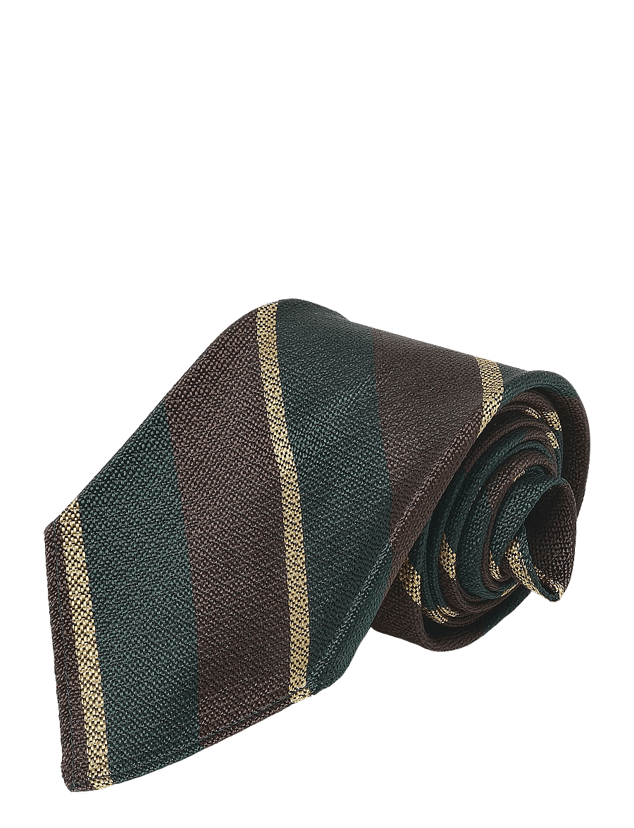 Polo Ralph Lauren - NONCREASE STRIPES-TIE - slips - brown/green - 2