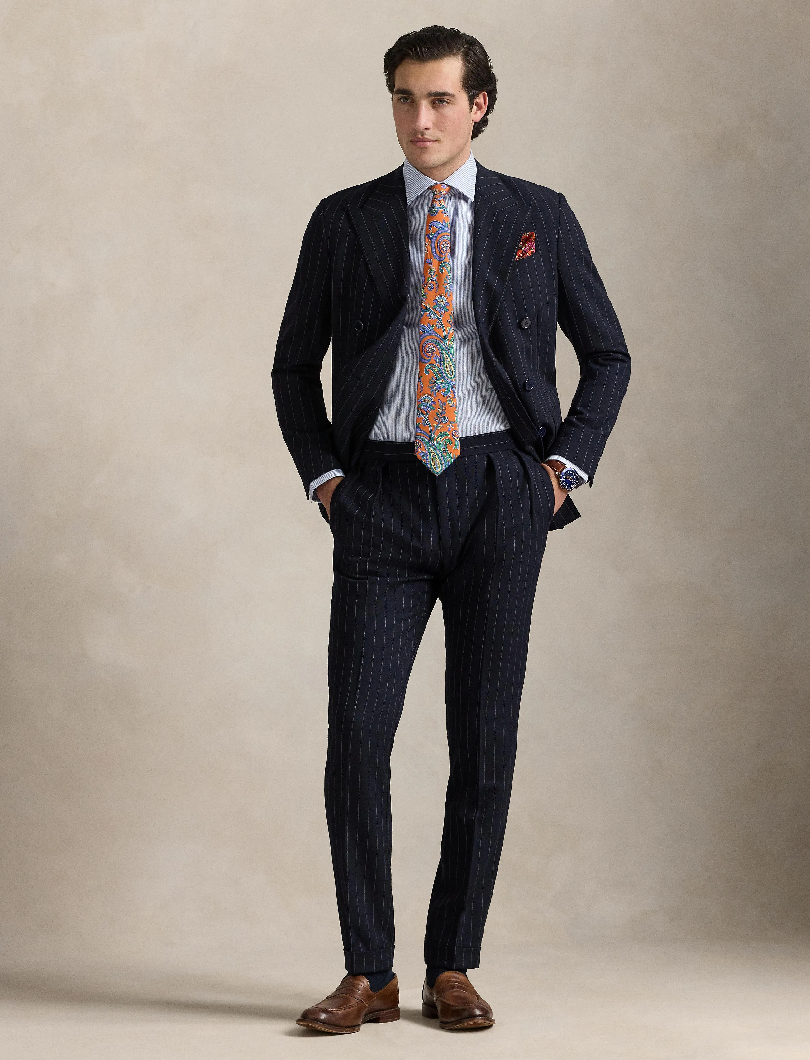 Polo Ralph Lauren Regent Slim Fit Striped Textured Shirt - Overhemden - 6011A LIGHT BLUE / blue