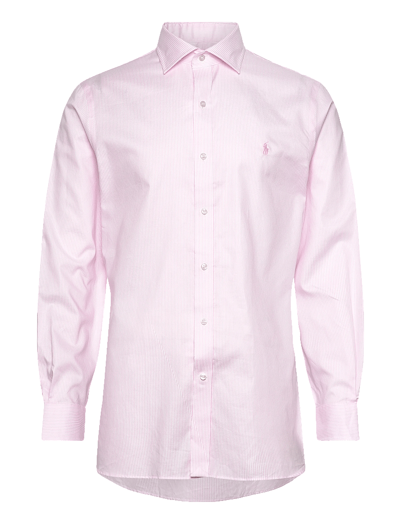 Polo Ralph Lauren - Regent Slim Fit Striped Textured Shirt - triibulised särgid - 6011b pink/white - 0