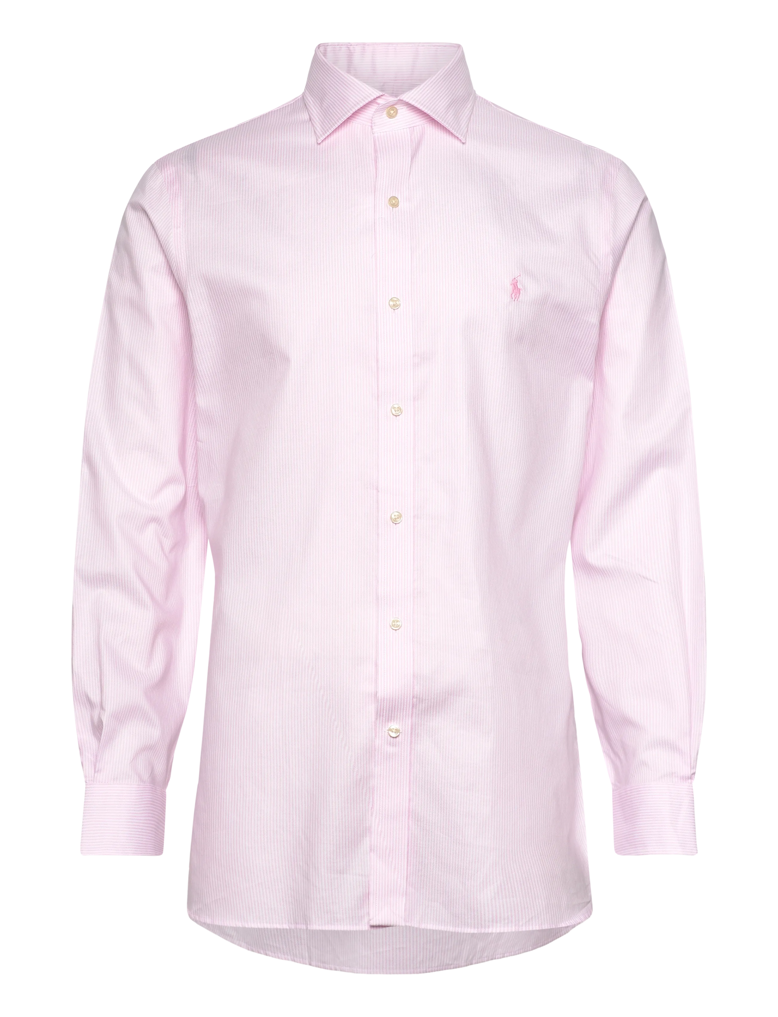 Polo Ralph Lauren Regent Slim Fit Striped Textured Shirt - Skjorter - 6011B PINK/WHITE / pink/rose