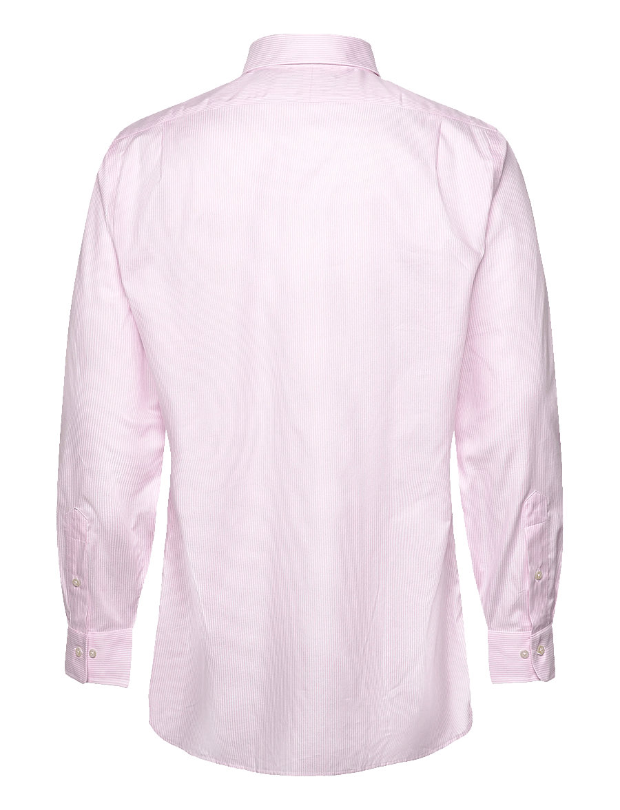 Polo Ralph Lauren - Regent Slim Fit Striped Textured Shirt - gestreifte hemden - 6011b pink/white - 1