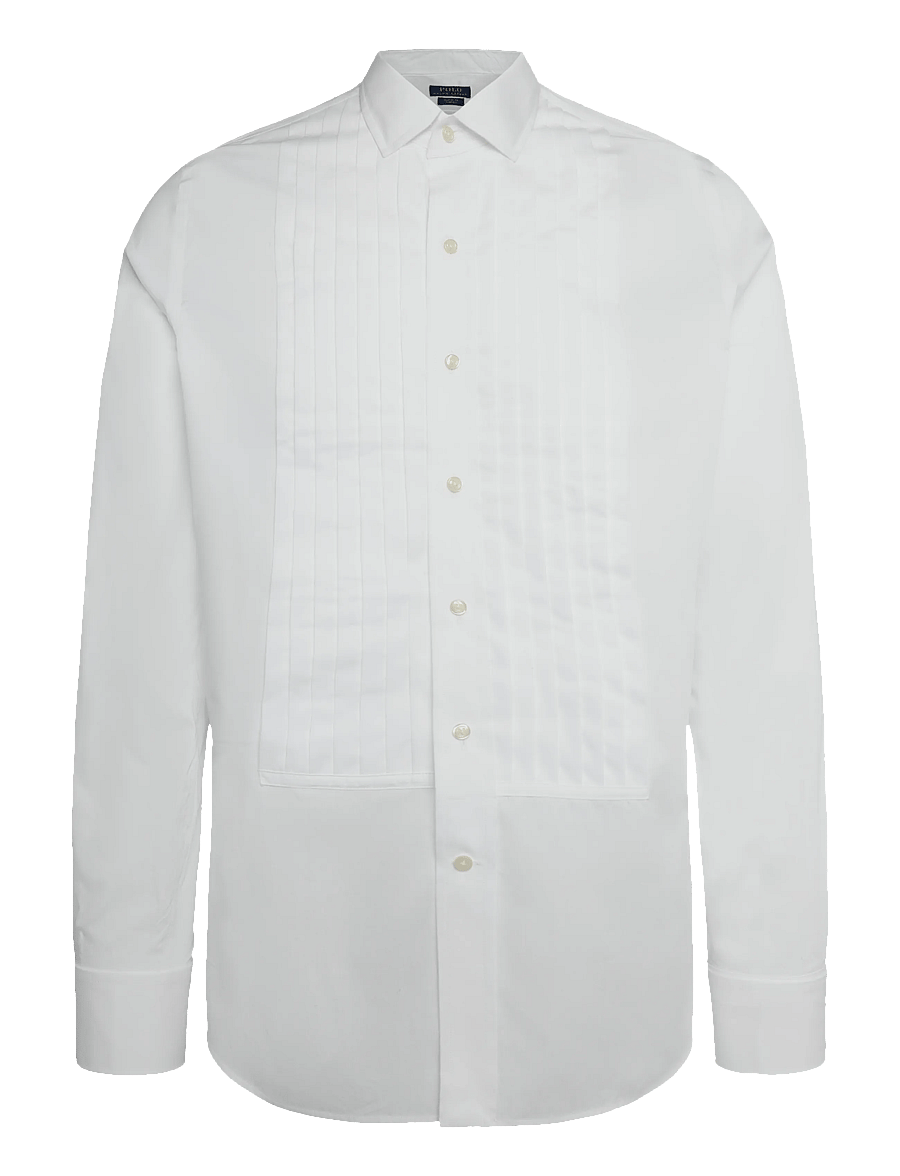 Polo Ralph Lauren - Classic Fit Poplin Tuxedo Shirt - smokingusärgid - white - 1