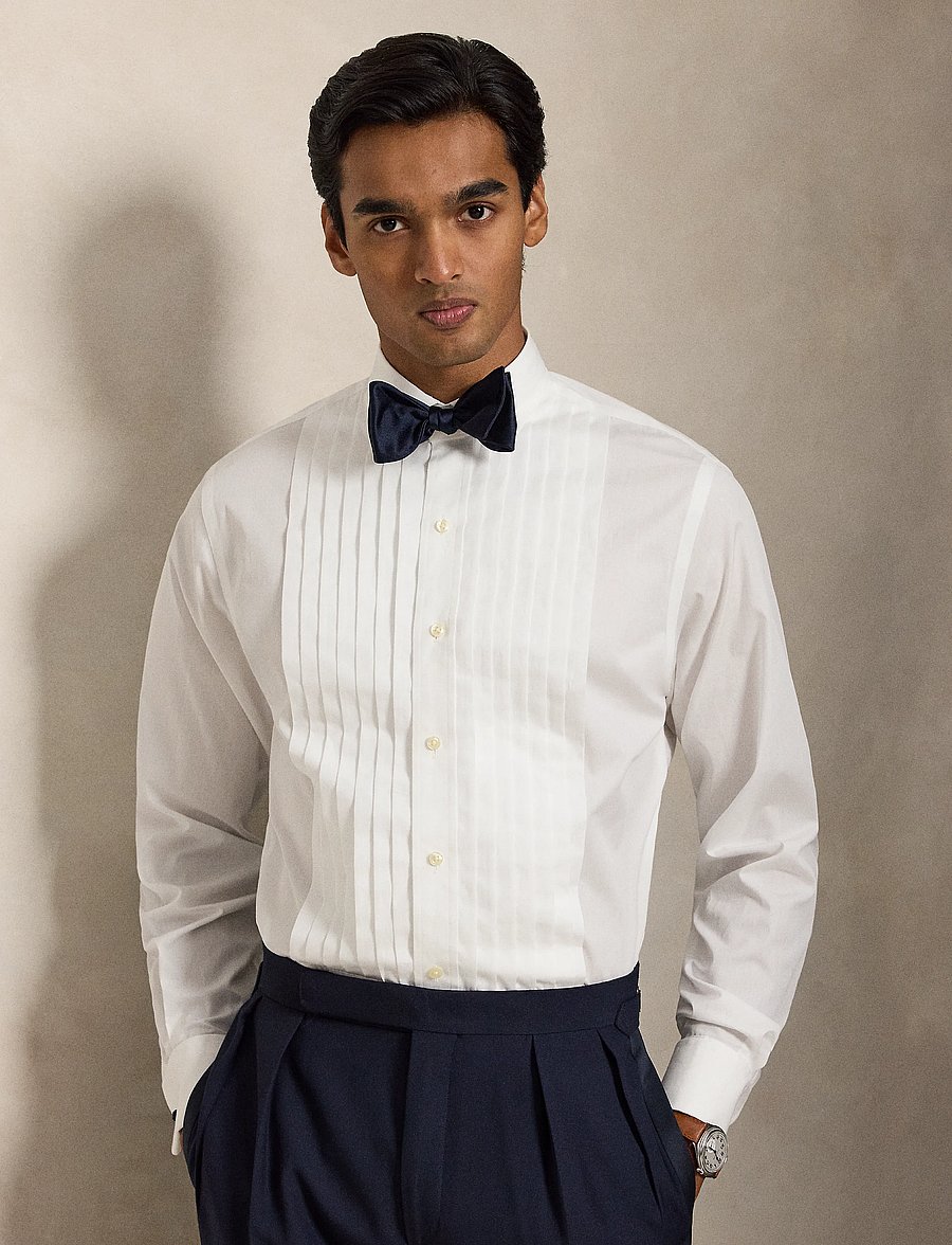 Polo Ralph Lauren - Classic Fit Poplin Tuxedo Shirt - white - 0