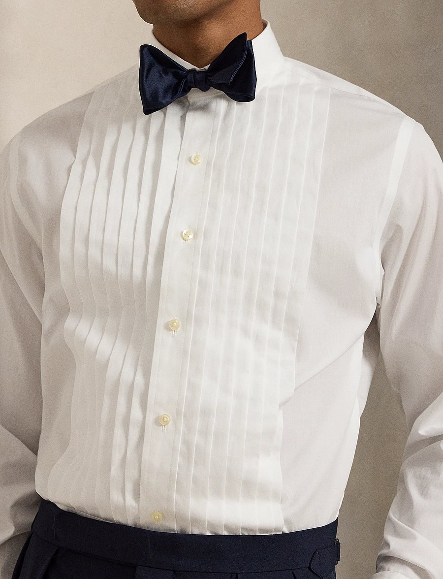 Polo Ralph Lauren - Classic Fit Poplin Tuxedo Shirt - white - 3