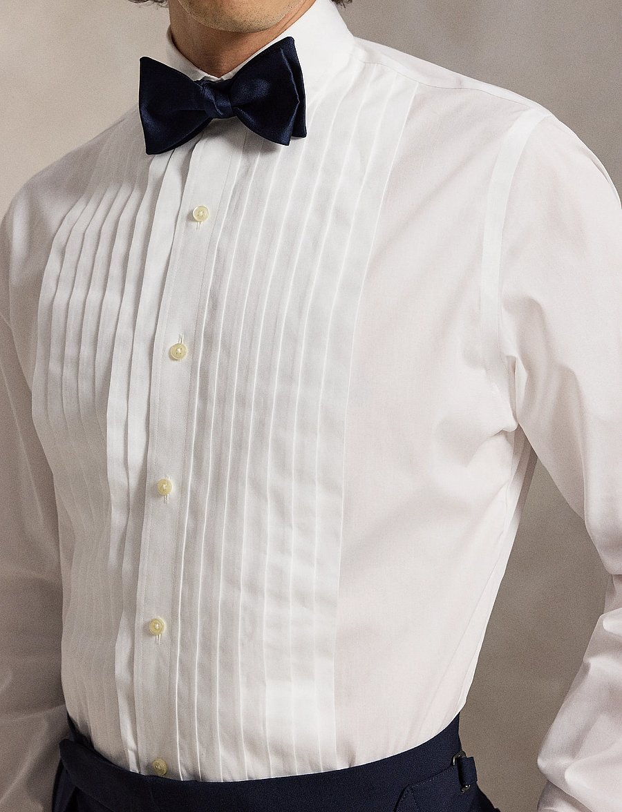 Polo Ralph Lauren - Classic Fit Poplin Tuxedo Shirt - white - 4