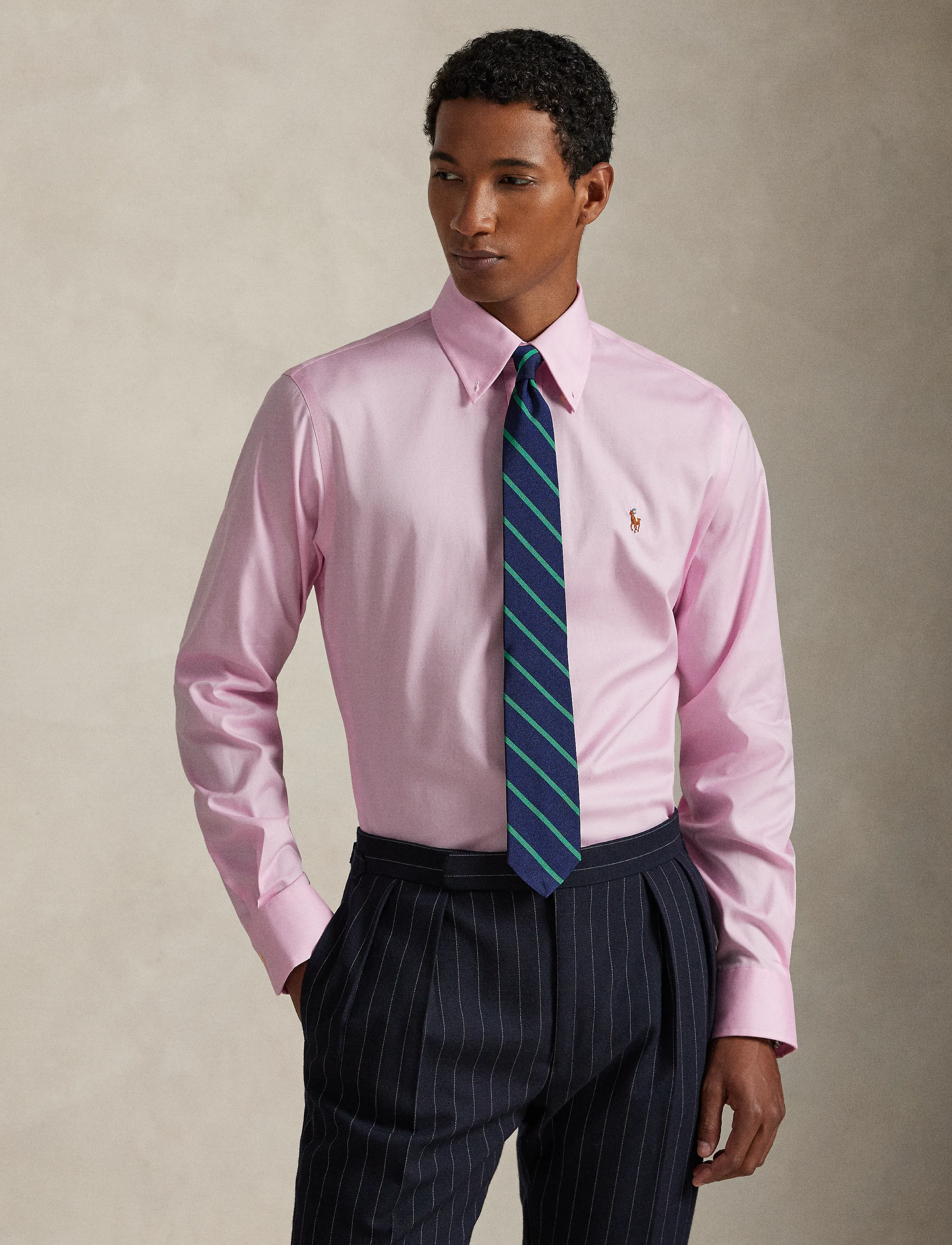 Polo Ralph Lauren Custom Fit Pinpoint Oxford Shirt - Shop by occasion - 1021S PINK/WHITE / pink/rose