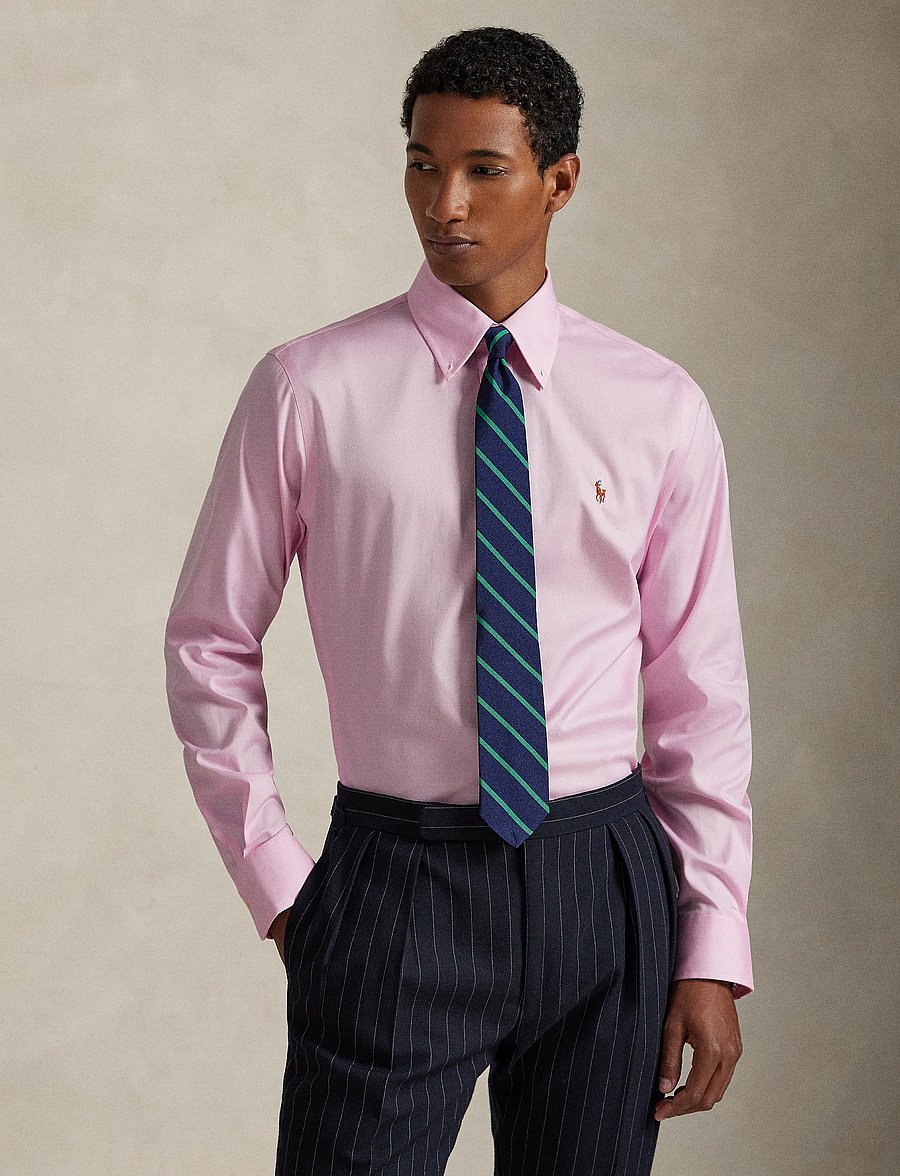 Polo Ralph Lauren - Custom Fit Pinpoint Oxford Shirt - oxford skjorter - 1021s pink/white - 0