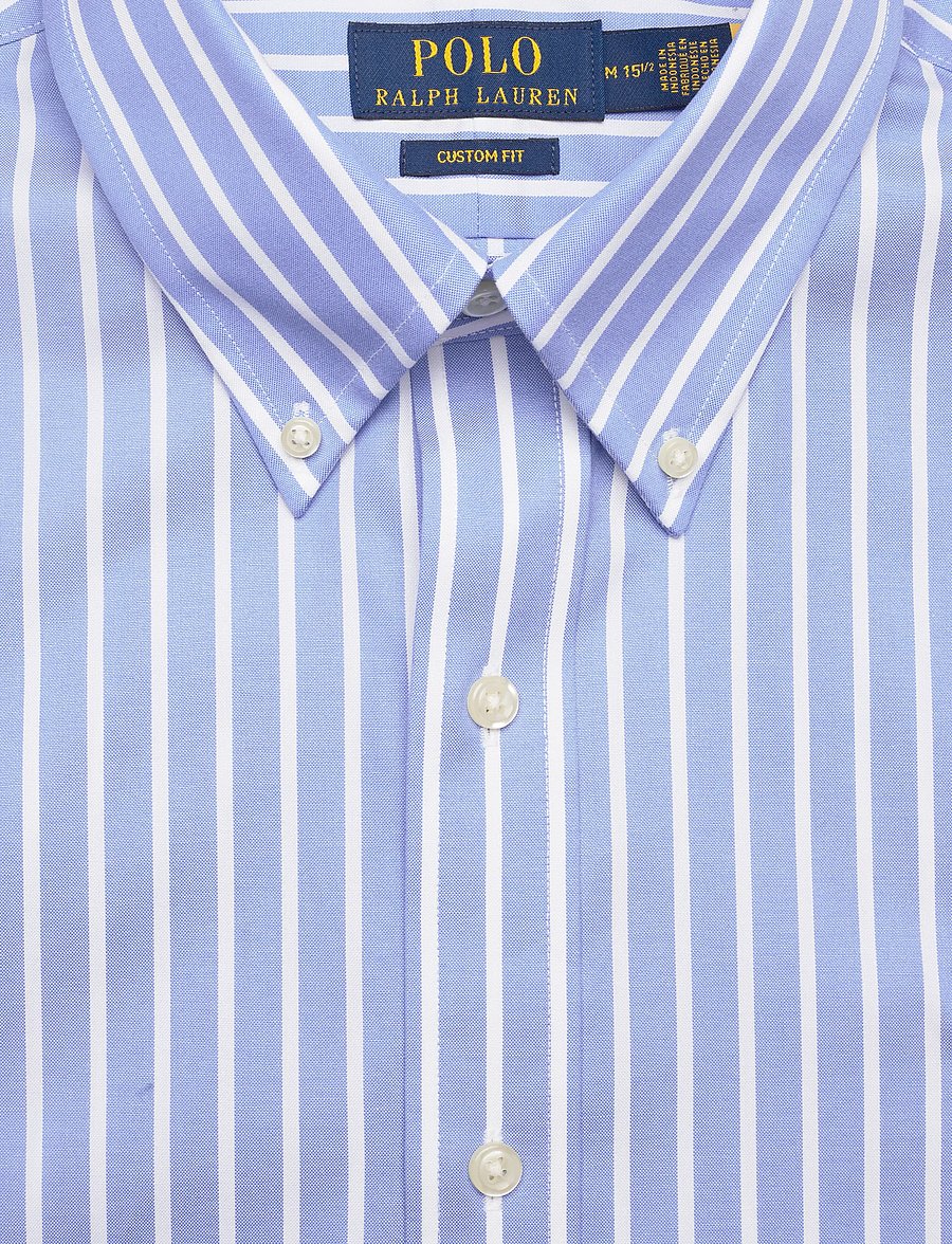 Polo Ralph Lauren - PUREPRSS PNPNT OXFD-CUHBDPPCN - stribede skjorter - 5519a blue/white - 4