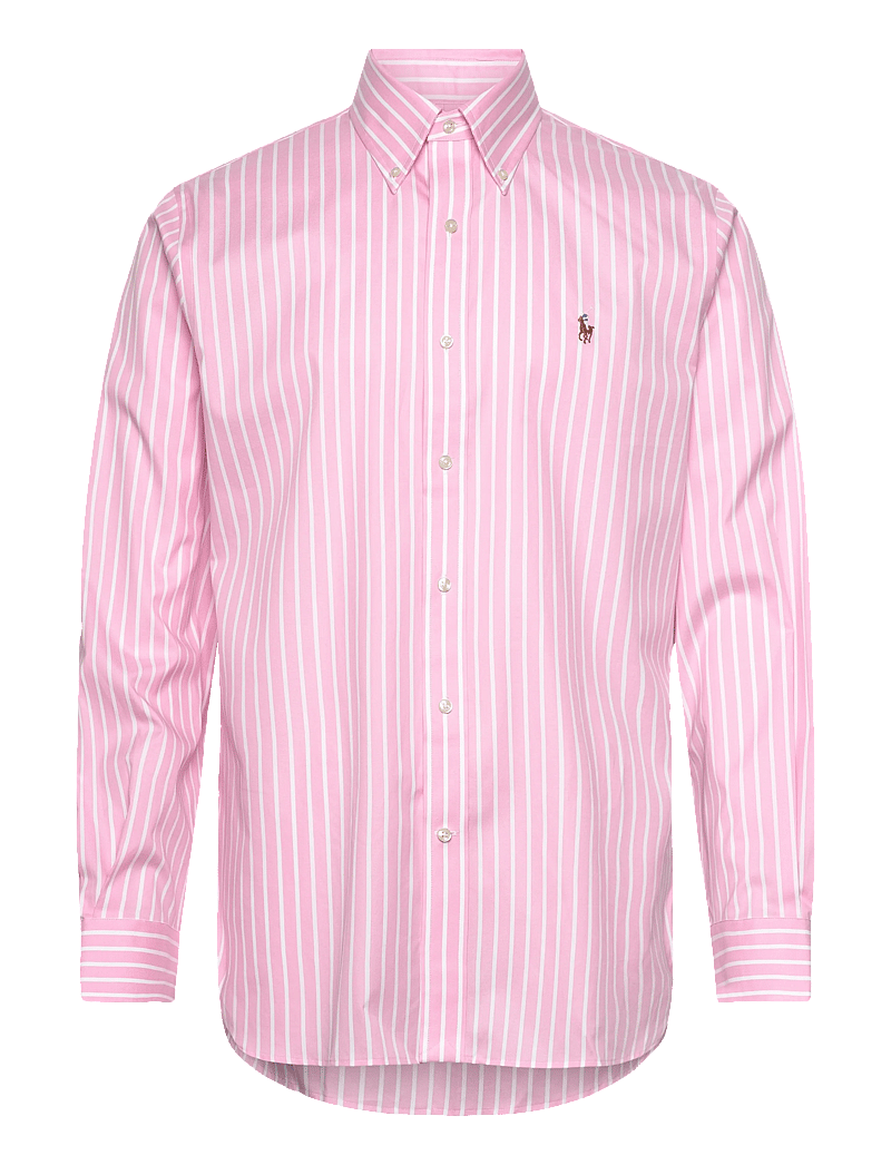 Polo Ralph Lauren - Custom Fit Striped Pinpoint Oxford Shirt - basic-hemden - 5519b pink/white - 0