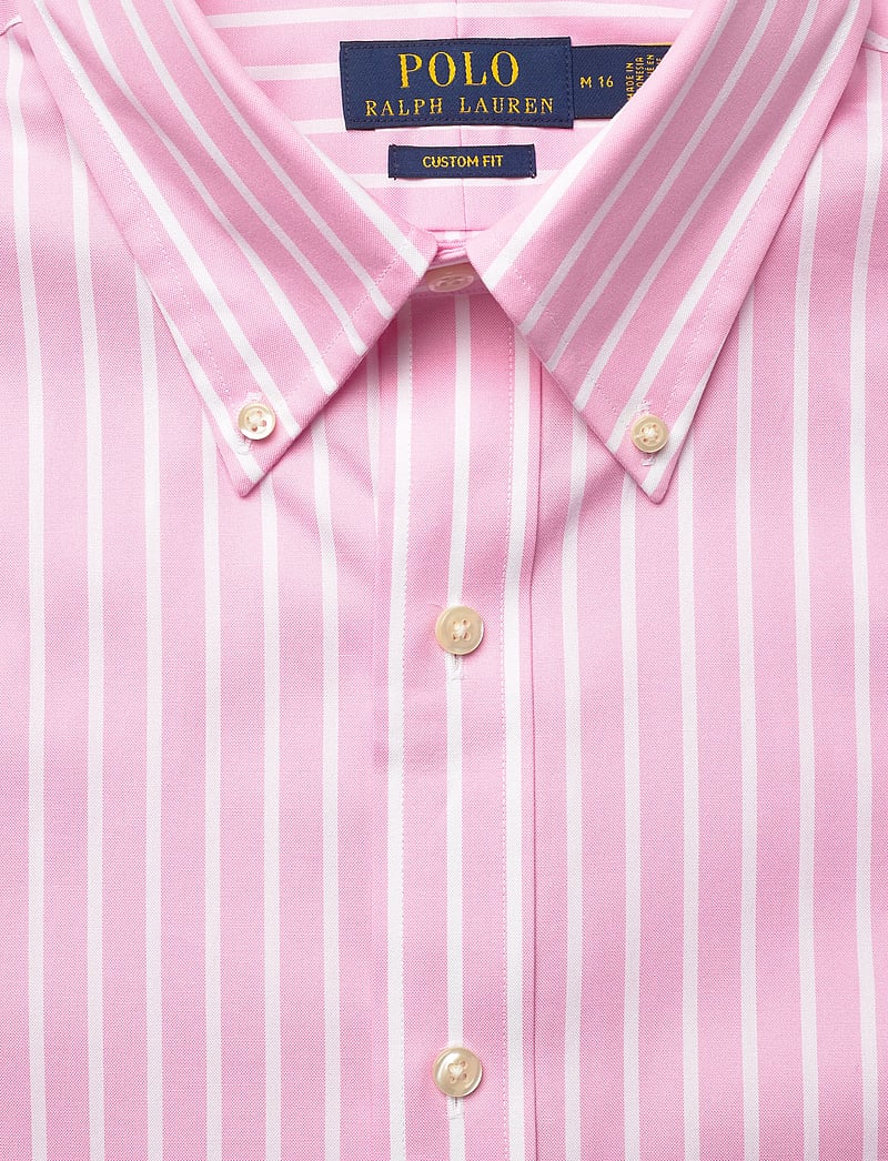 Polo Ralph Lauren - Custom Fit Striped Pinpoint Oxford Shirt - basic-hemden - 5519b pink/white - 2