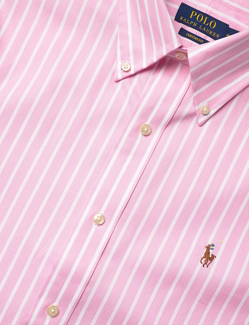 Polo Ralph Lauren - Custom Fit Striped Pinpoint Oxford Shirt - basic-hemden - 5519b pink/white - 3