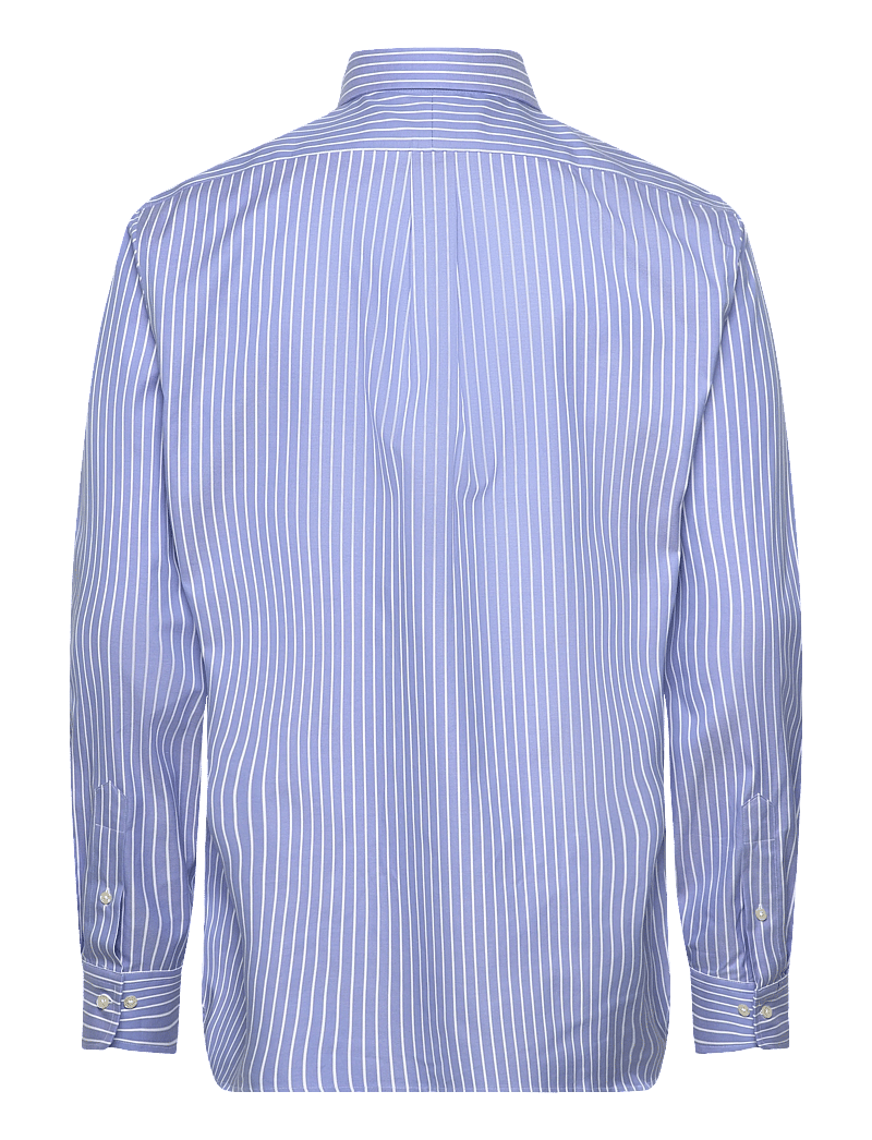Polo Ralph Lauren - Custom Fit Striped Pinpoint Oxford Shirt - stribede skjorter - 7091a azure/white - 1