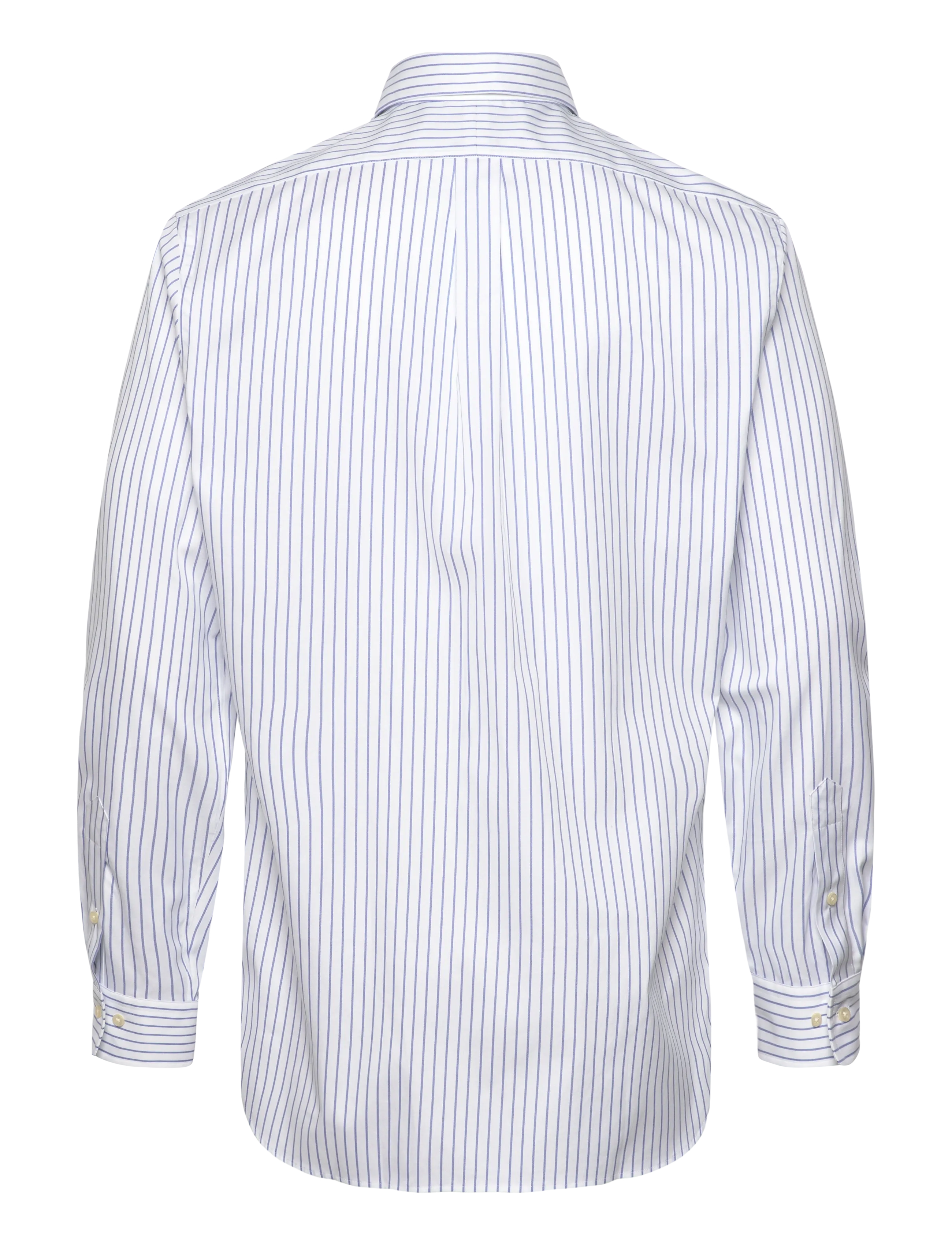 Polo Ralph Lauren - Custom Fit Striped Pinpoint Oxford Shirt - stribede skjorter - 7091b white/azure - 2