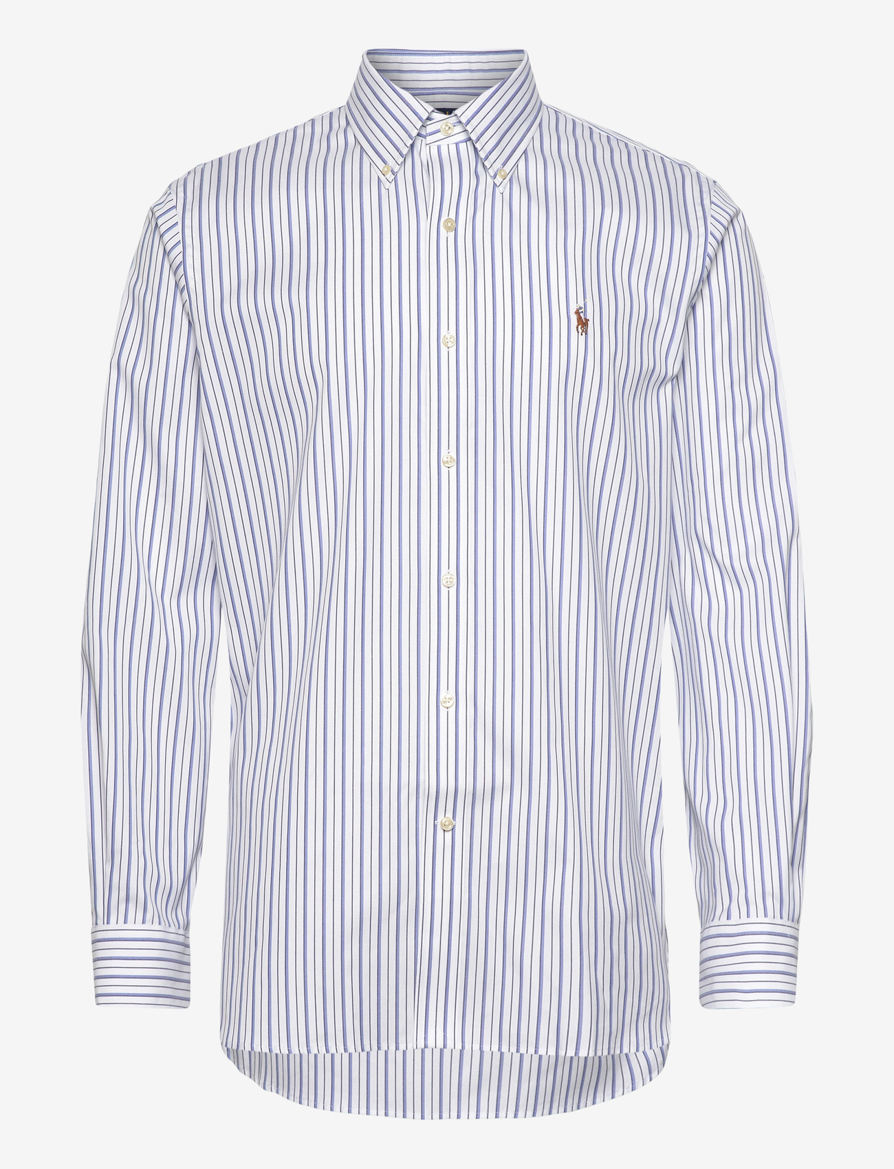 Polo Ralph Lauren - Custom Fit Striped Pinpoint Oxford Shirt - basic-hemden - 7092 white/sky bl - 0