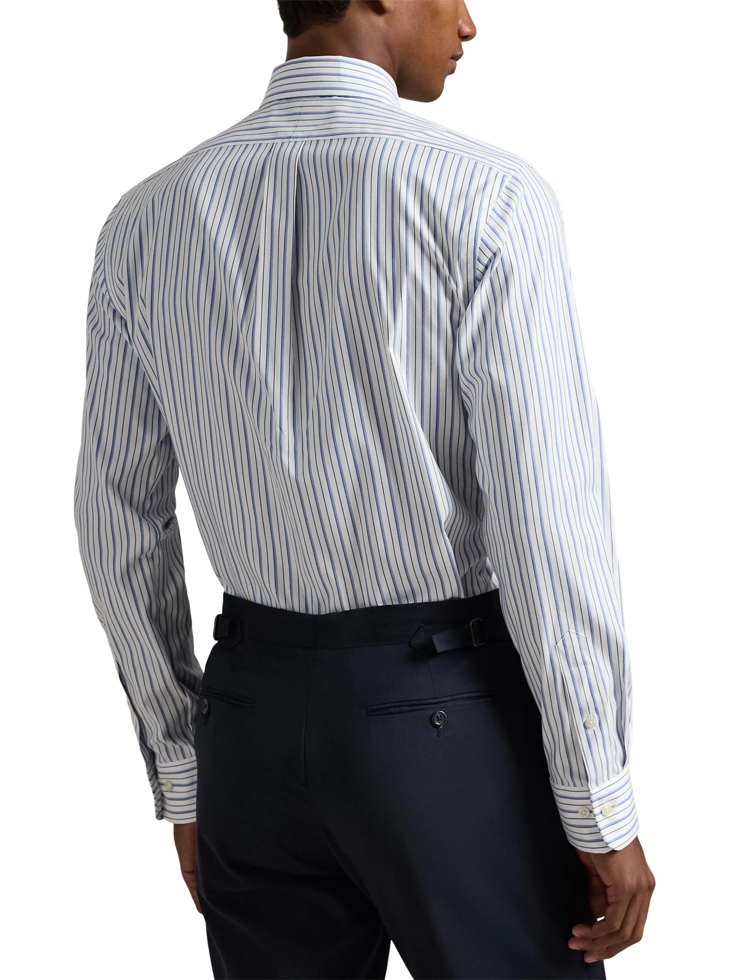 Polo Ralph Lauren - PUREPRSS PNPNT OXFD-CUHBDPPCN - stribede skjorter - 7092 white/sky bl - 3