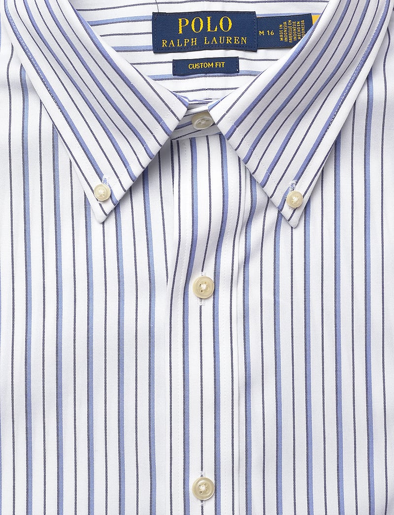 Polo Ralph Lauren - Custom Fit Striped Pinpoint Oxford Shirt - basic-hemden - 7092 white/sky bl - 2