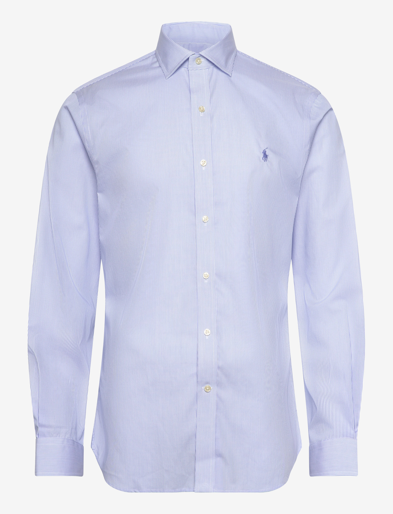Polo Ralph Lauren - Slim Fit Striped Poplin Shirt - stribede skjorter - 3179b canvas blue - 0
