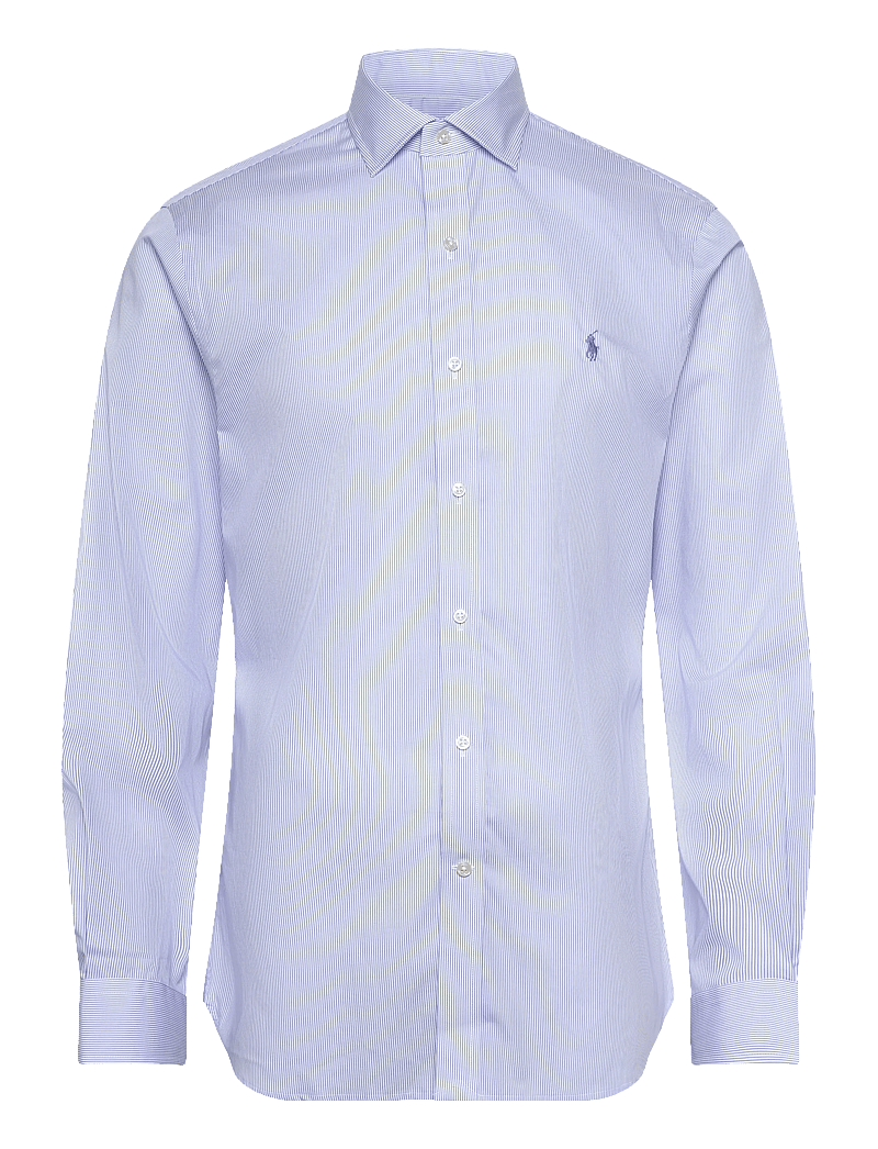 Polo Ralph Lauren - Slim Fit Striped Poplin Shirt - stribede skjorter - 3179b canvas blue - 0