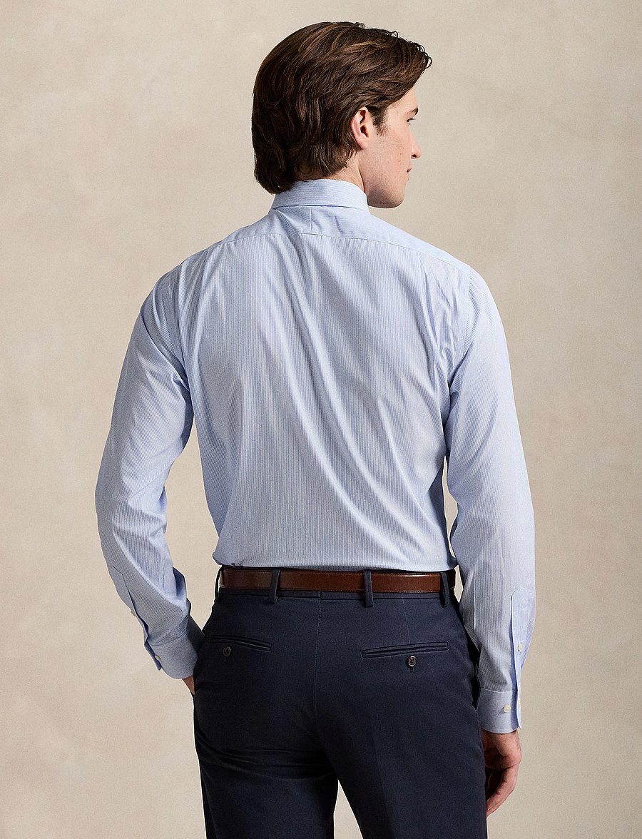 Polo Ralph Lauren - PUREPRESS POPLIN-SLESTPPCN - striped shirts - 3179b canvas blue - 3